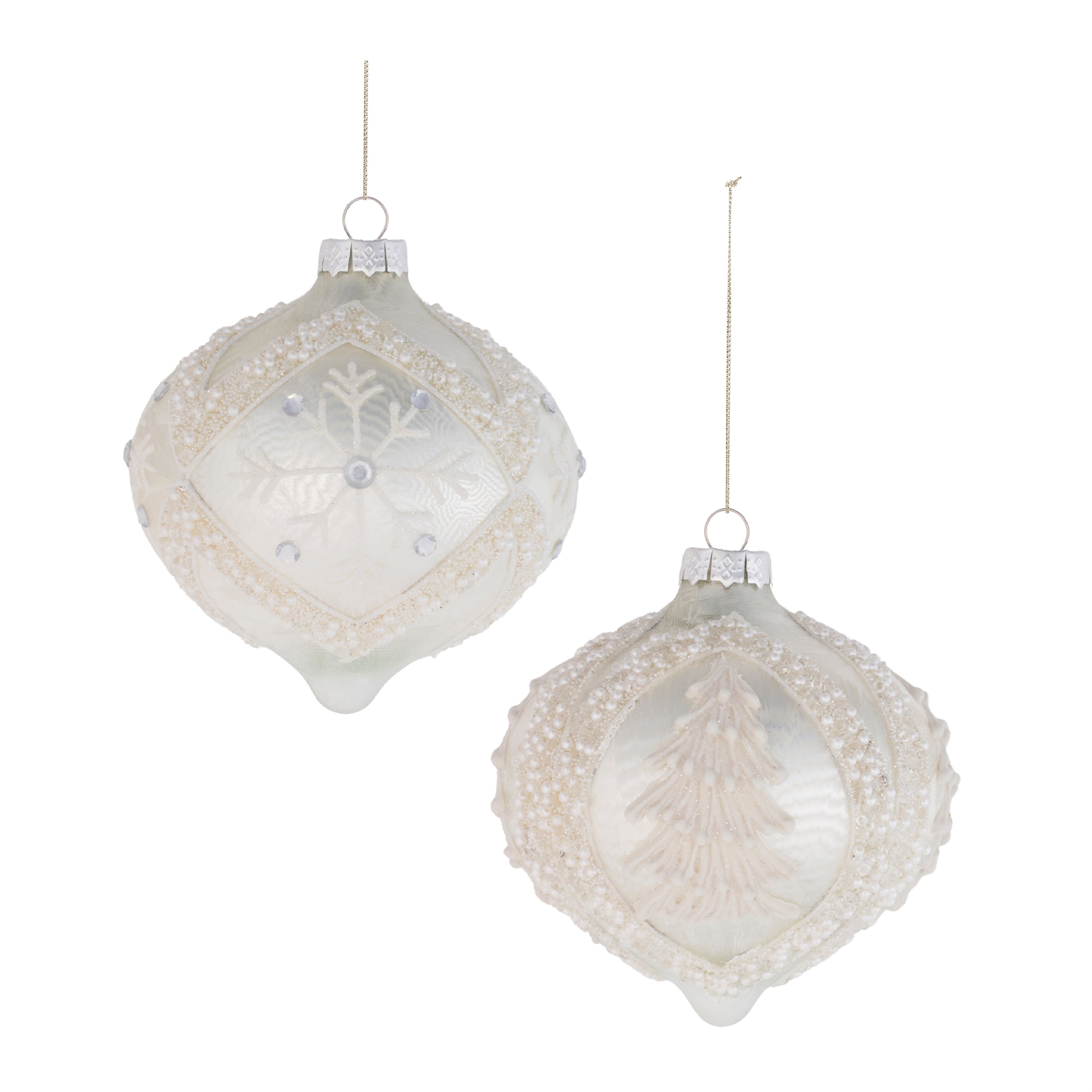 Ornament (2 Asst) 5”H Glass