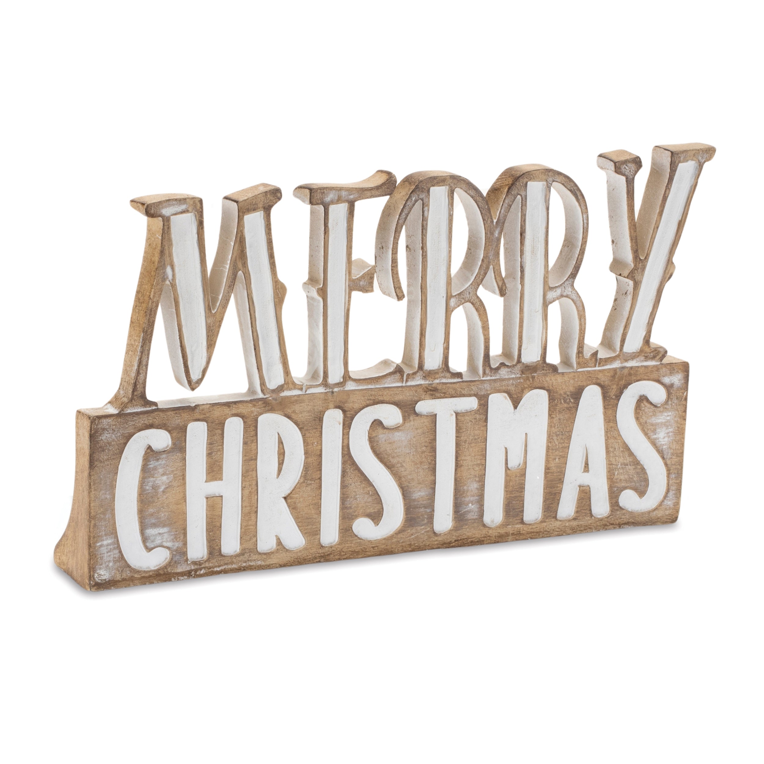 Merry Christmas Sign 8"L x 4.75"H Resin