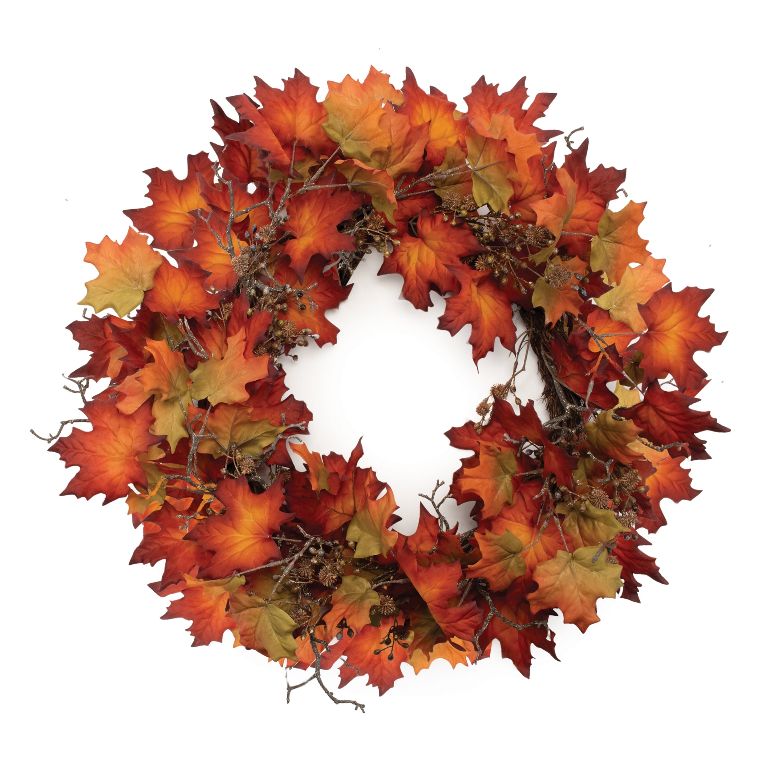Maple Leaf Wreath 28”D Polyester