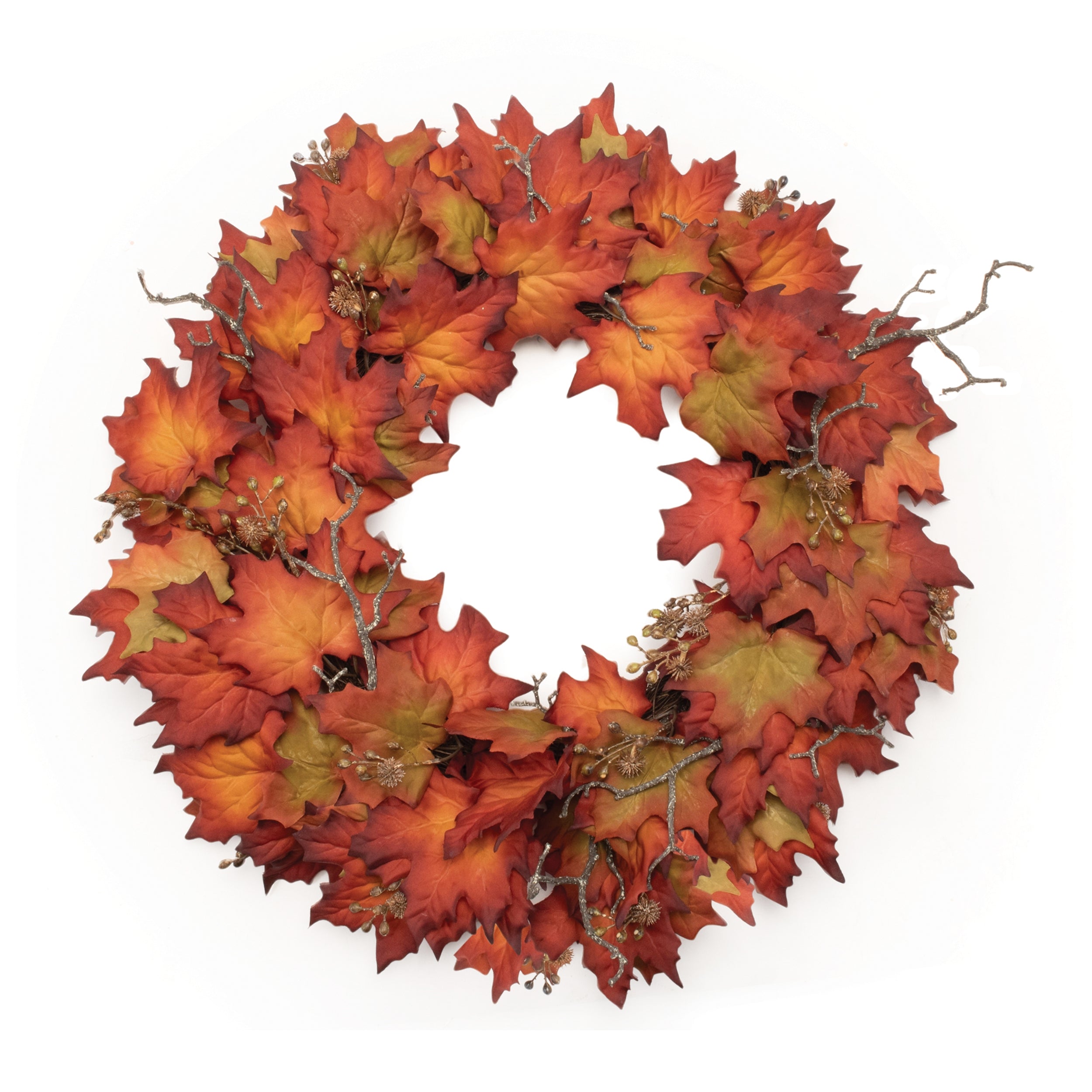 Maple Leaf Wreath 24”D Polyester
