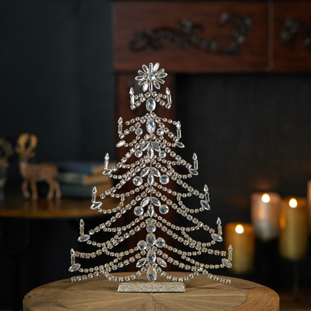 Jewel Christmas Tabletop Tree 17"H