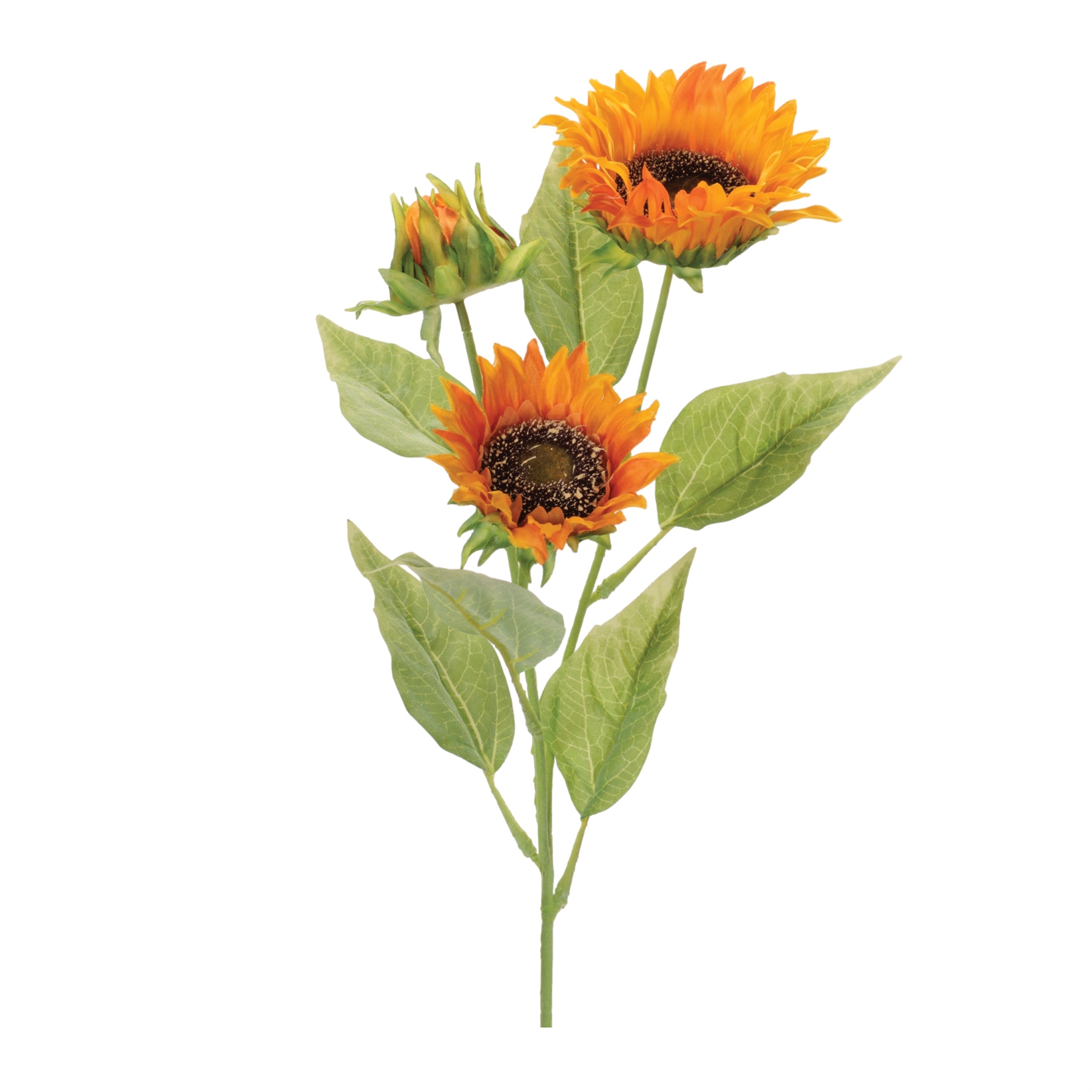 Triple Sunflower Stem 26”H Polyester