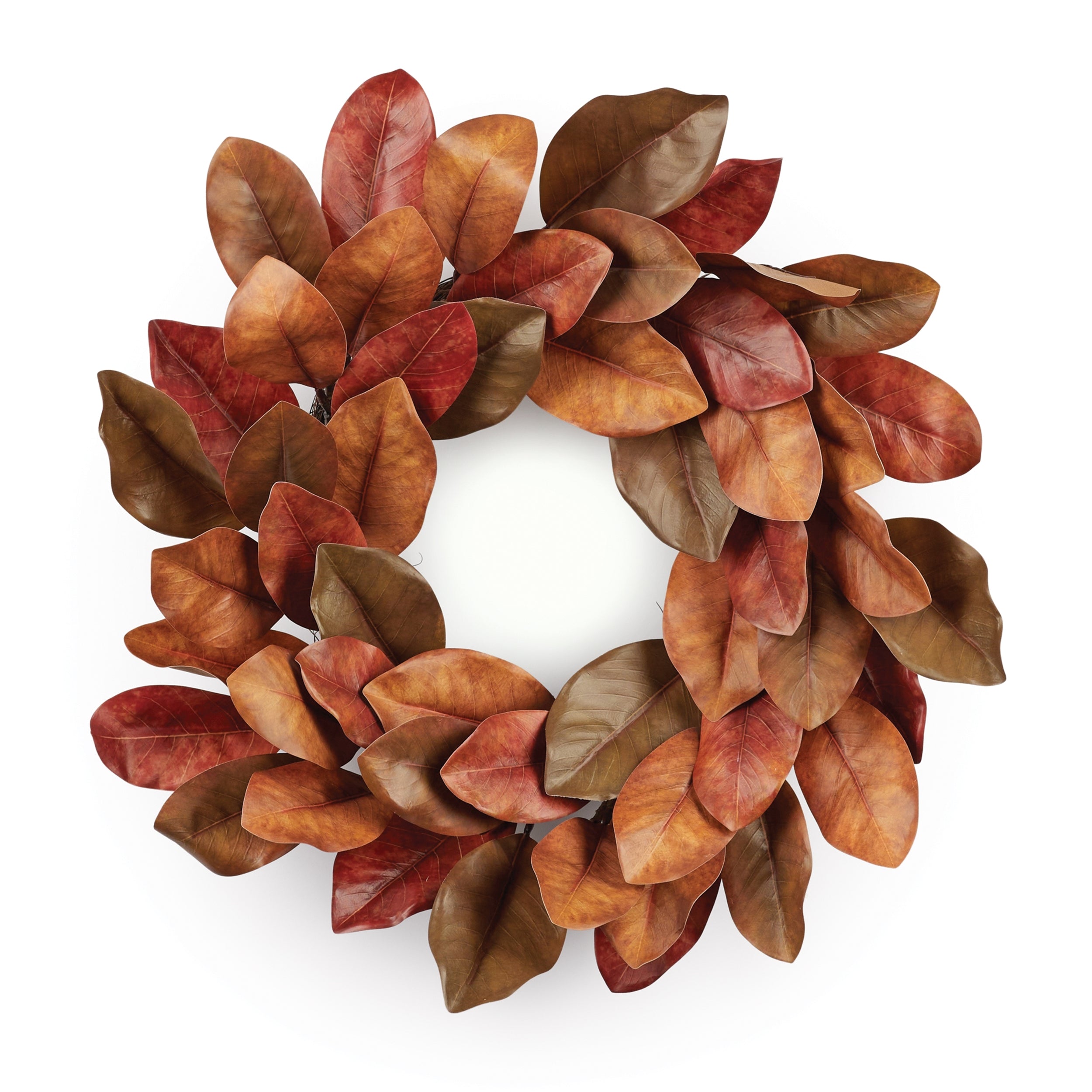 Magnolia Leaf Wreath 24”D /Twig