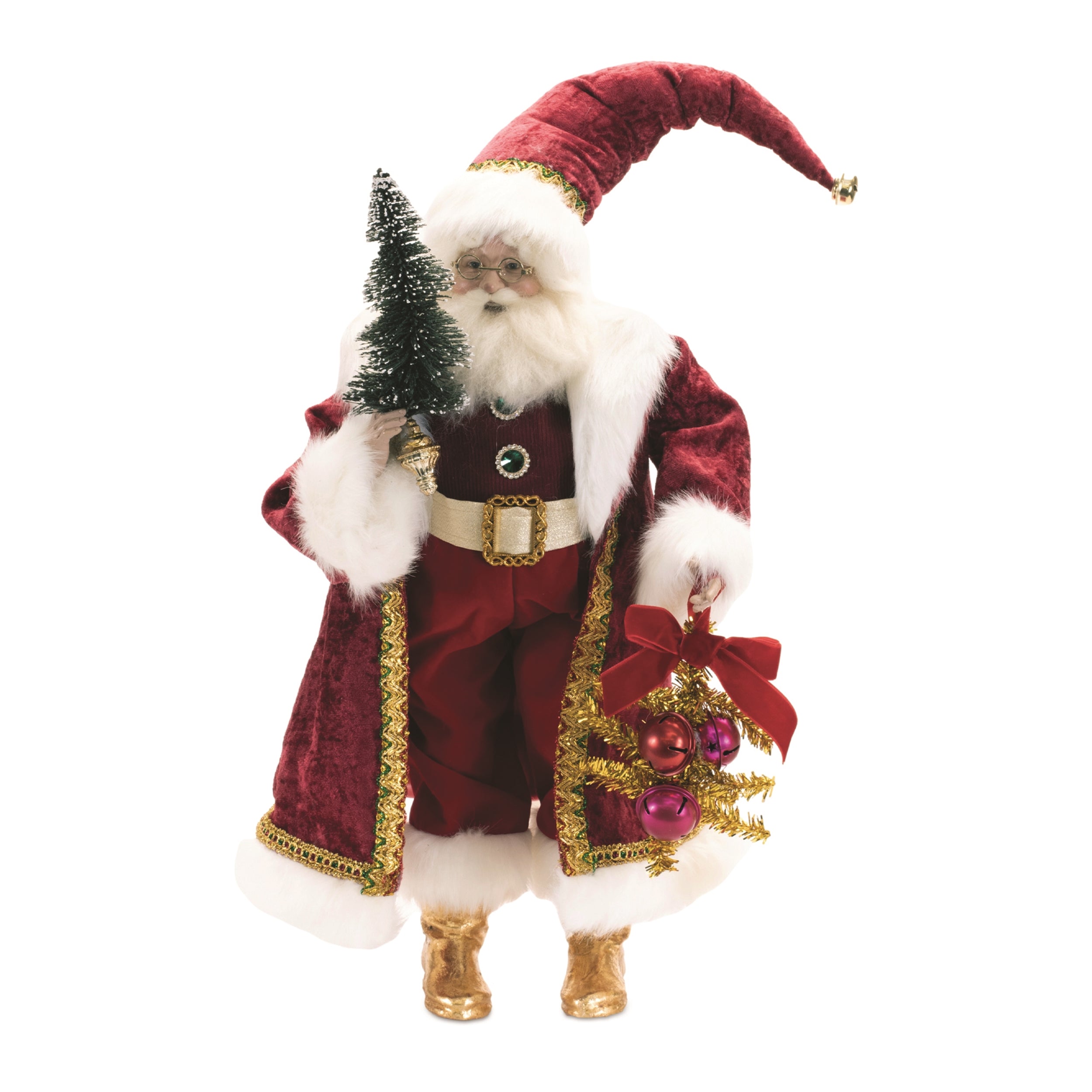 Santa w/Tree 25”H Polyester/Resin