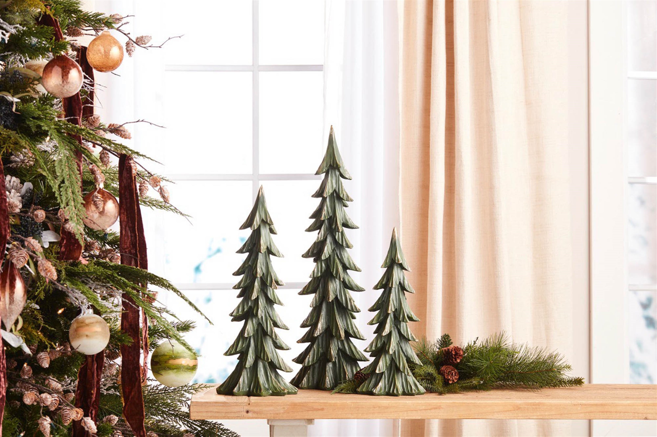 Tree (Set of 3) 14"H, 17.5"H, 23"H Resin