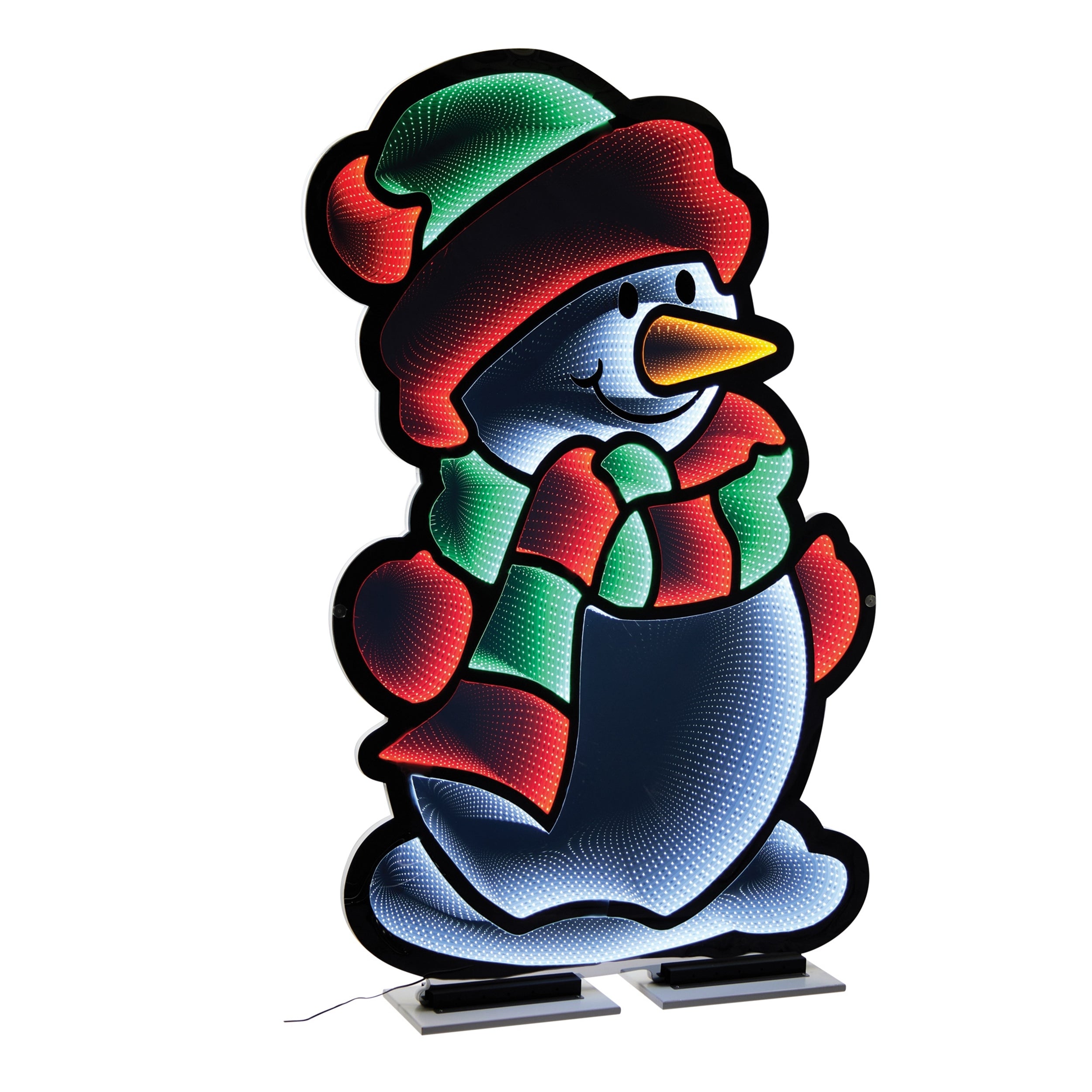 Snowman Infinity Light 70”H Acrylic UL Plug
