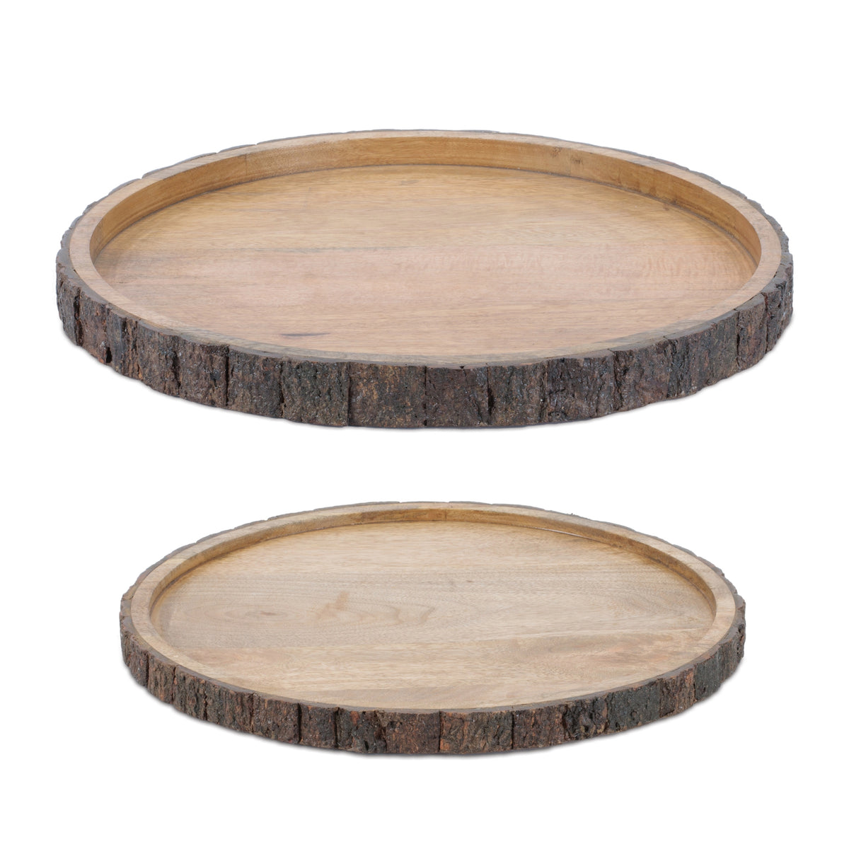 Natural Mango Wood Decorative Trays (S/2)