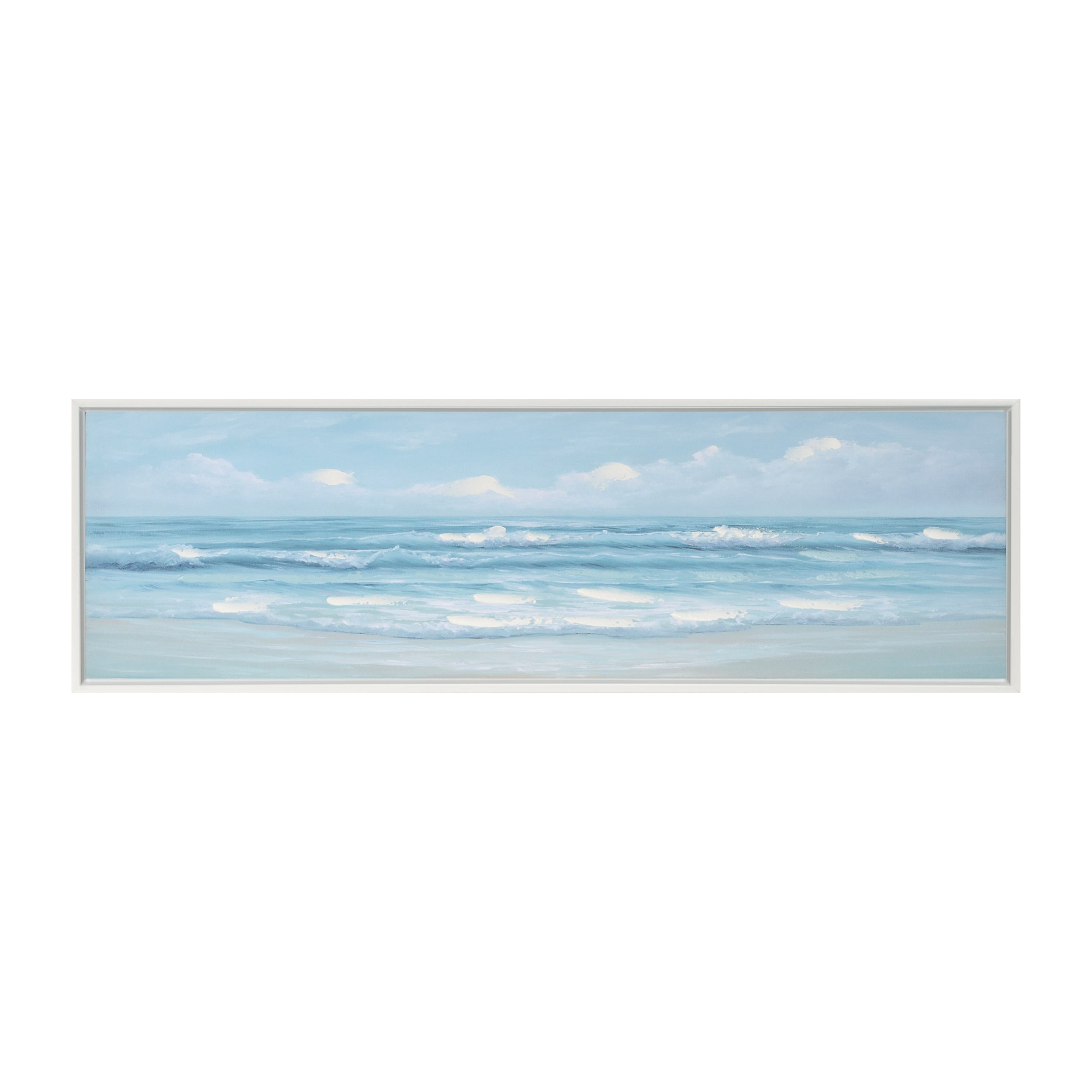 Framed Oceanscape 31.5"L x 10"H /Wood
