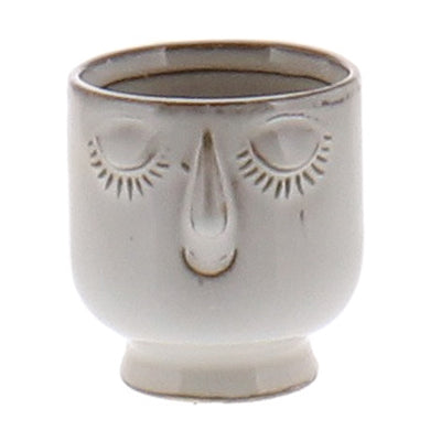 Celia Cachepot, White - Sm - Fancy White