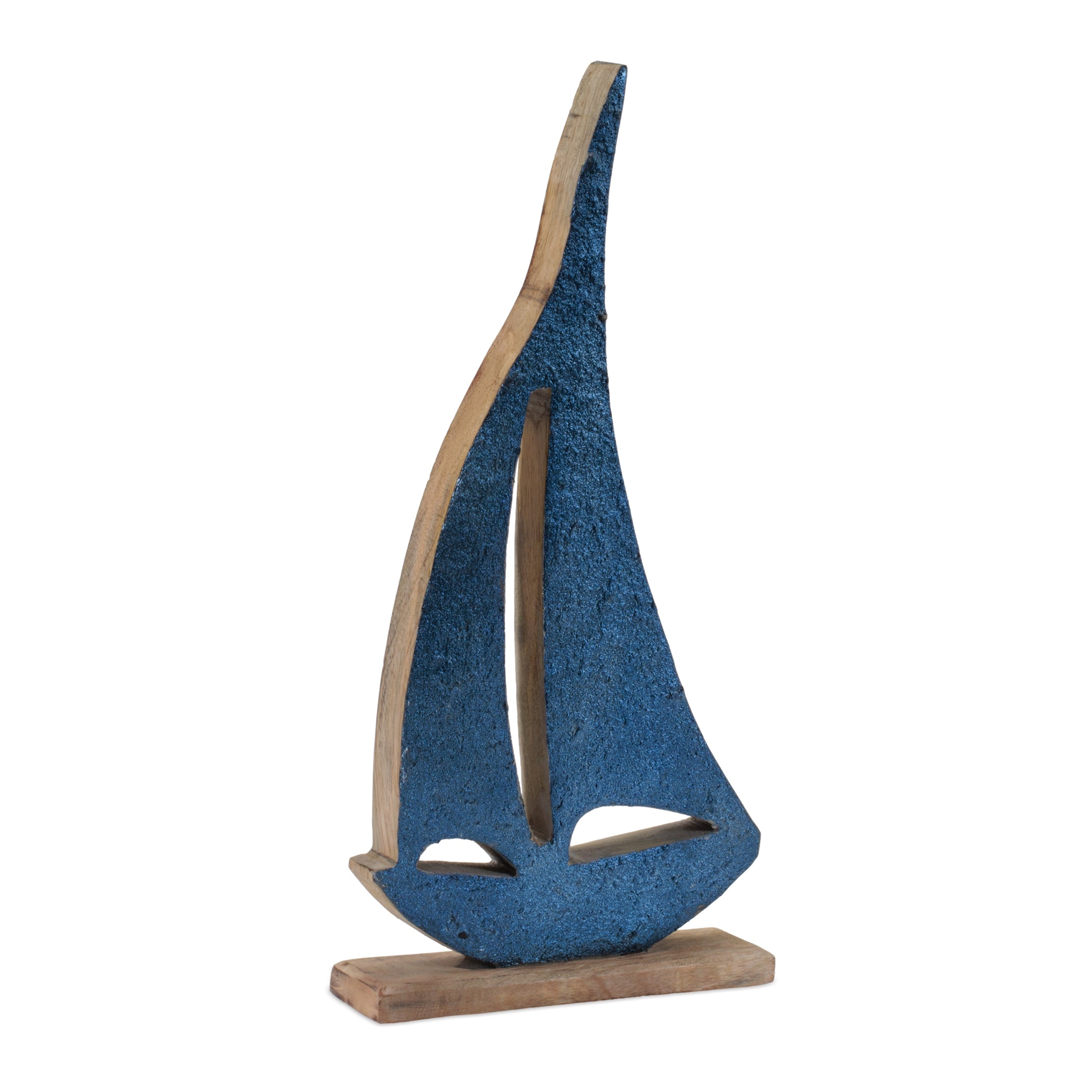 Sailboat on Base 8"L x 16.5"H Wood