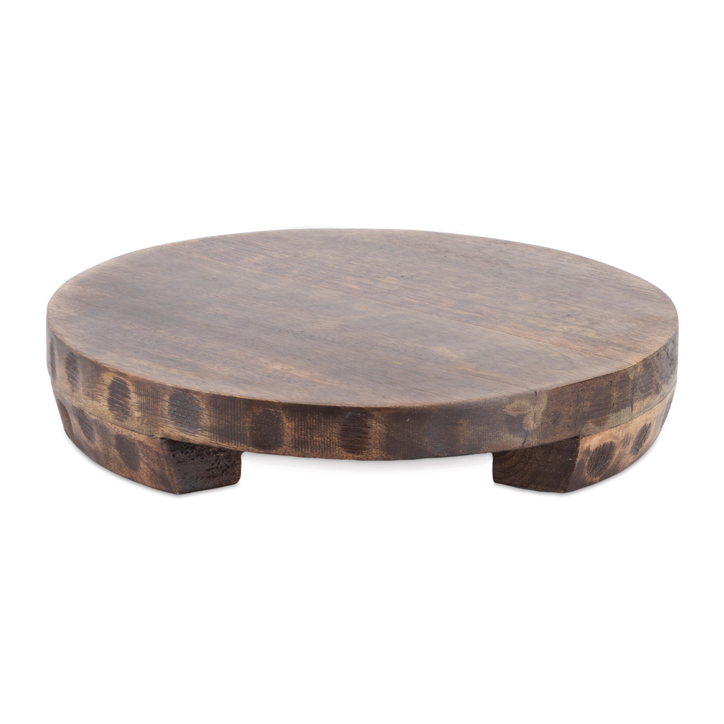 Pedestal 9.5"D x 2"H Wood