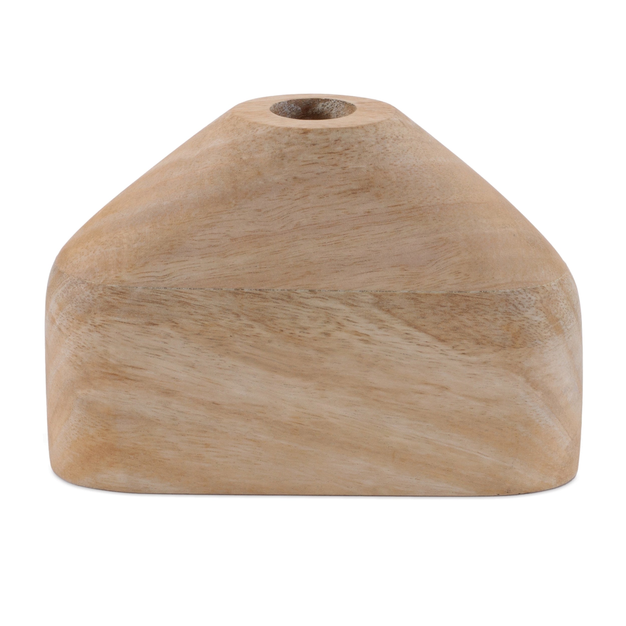 Vase 7.5"L x 5.5"H Wood