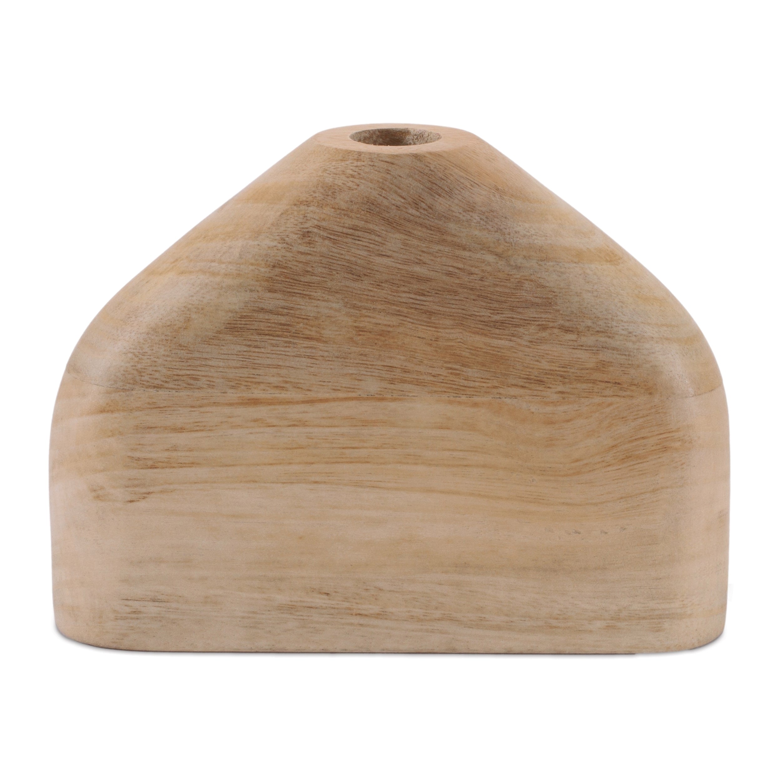 Vase 6"L x 4"H Wood