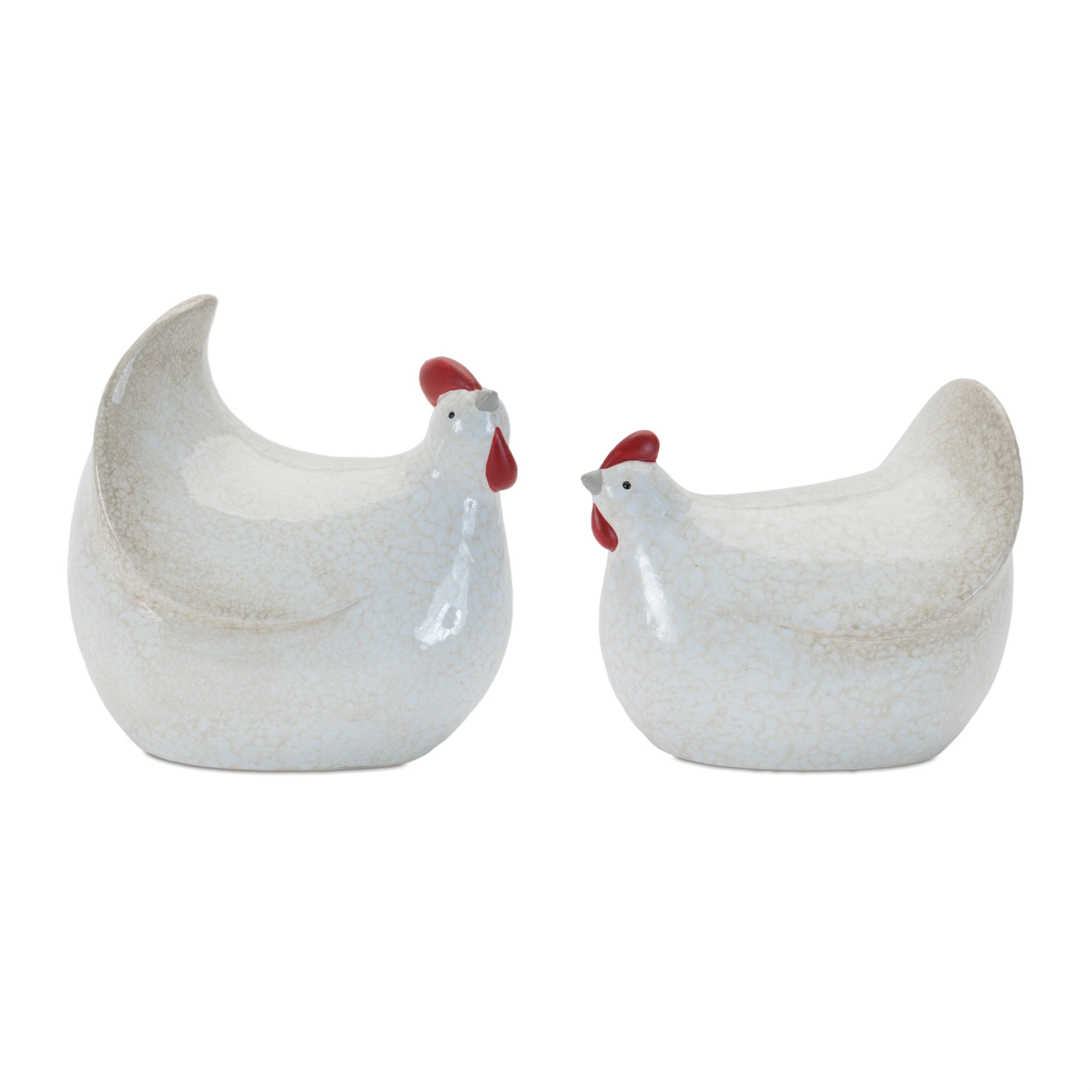 Chicken (Set of 2) 5"H x 6.5"H Terra Cotta
