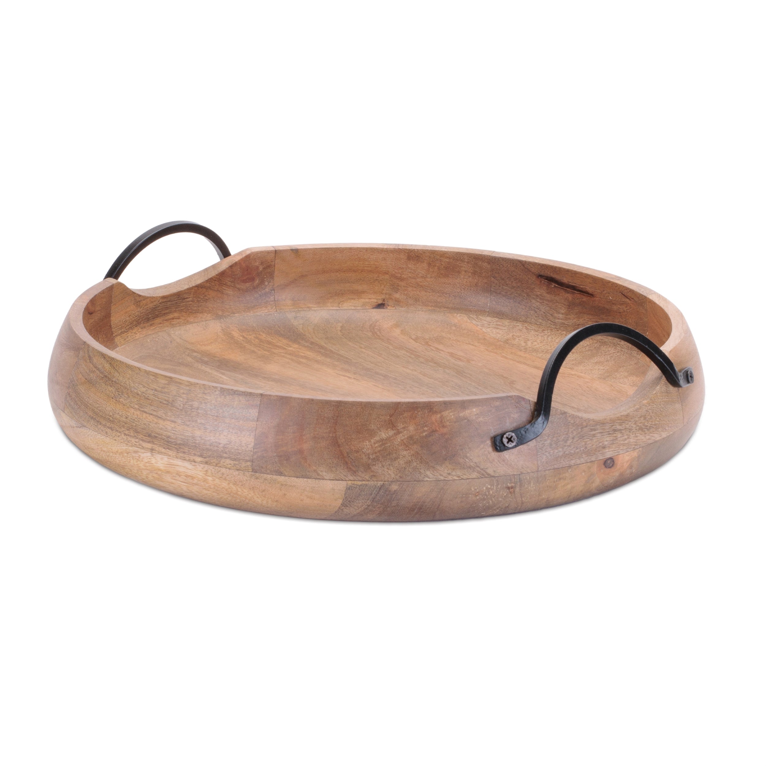 Tray 14.5"D x 3.75"H Wood/Steel