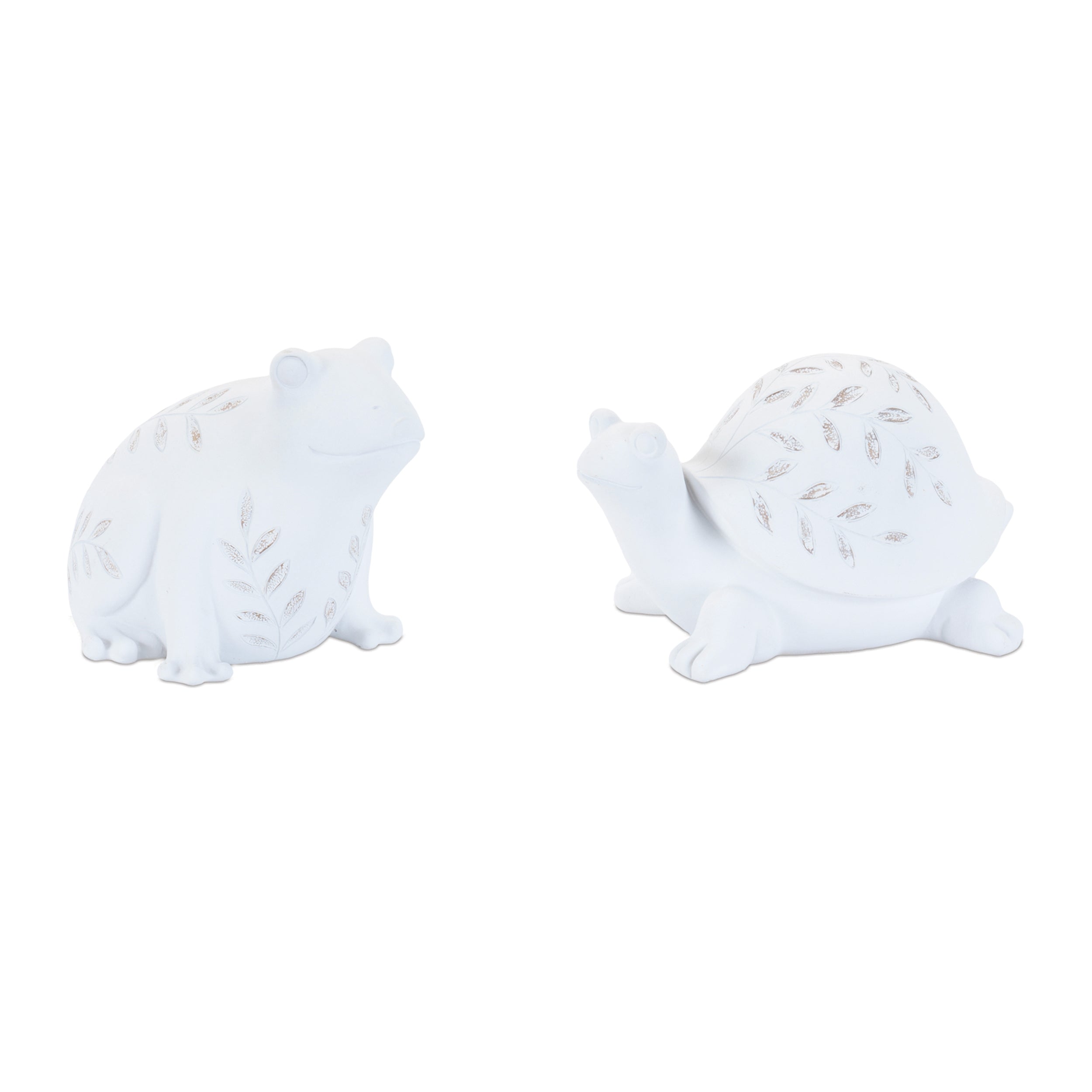 Frog and Turtle (2 Asst) 4.5"H, 5.25"H Resin