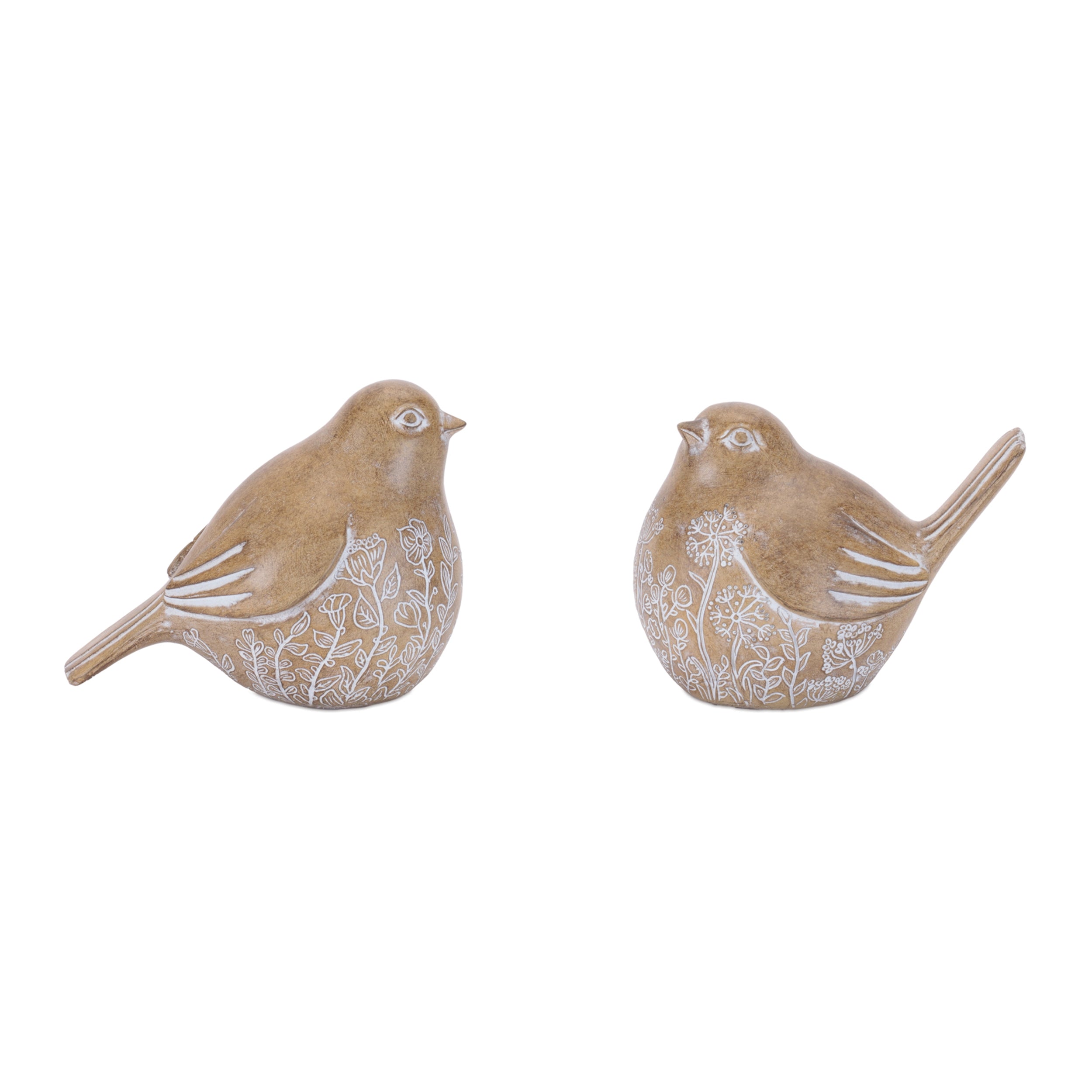 Bird (2 Asst) 3.75"H, 4"H Resin