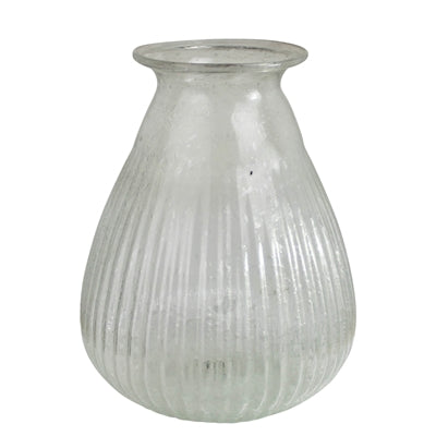 Peppered Vase, Wide Bottom, Seeded Glass