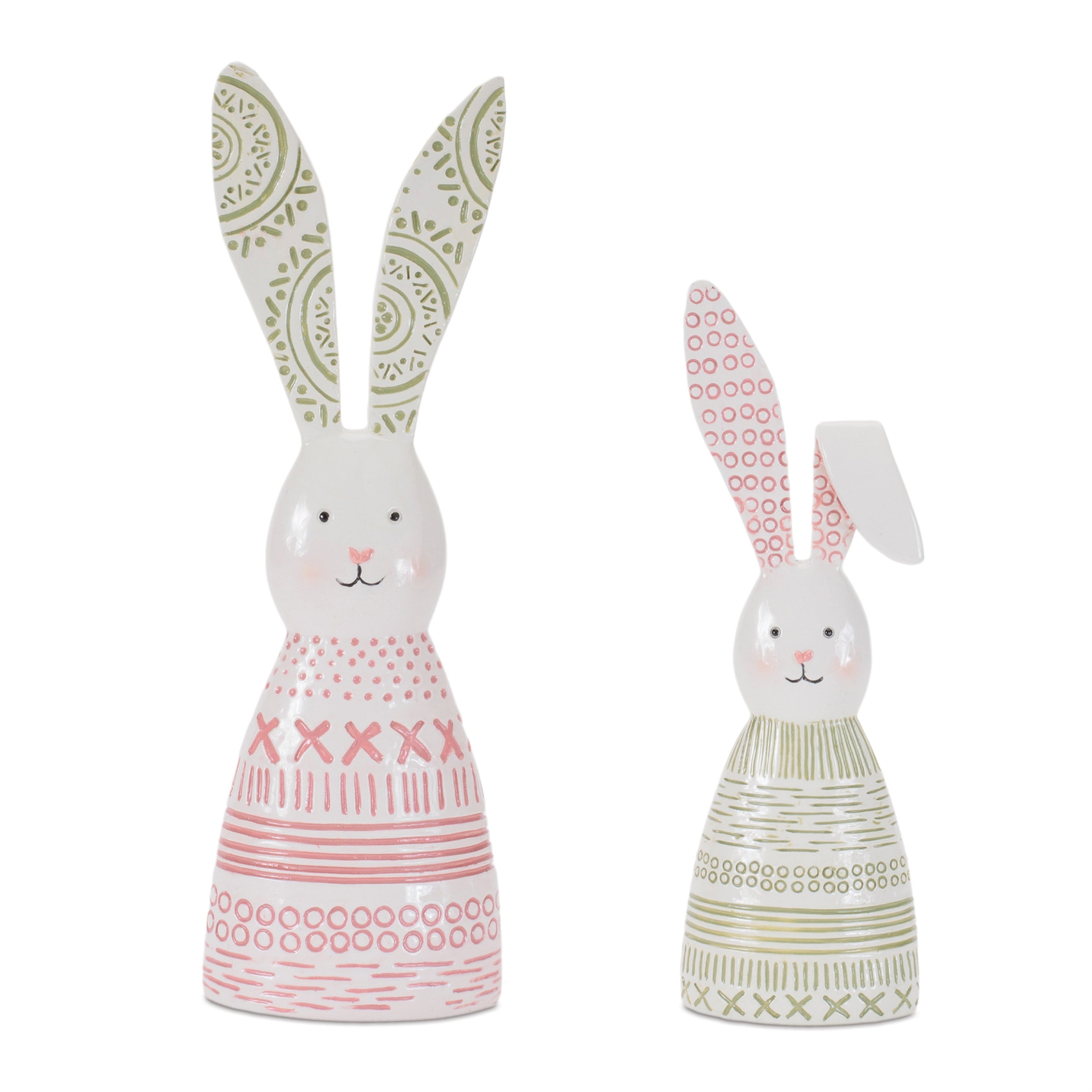 Bunny (Set of 2) 7"H, 9"H Resin