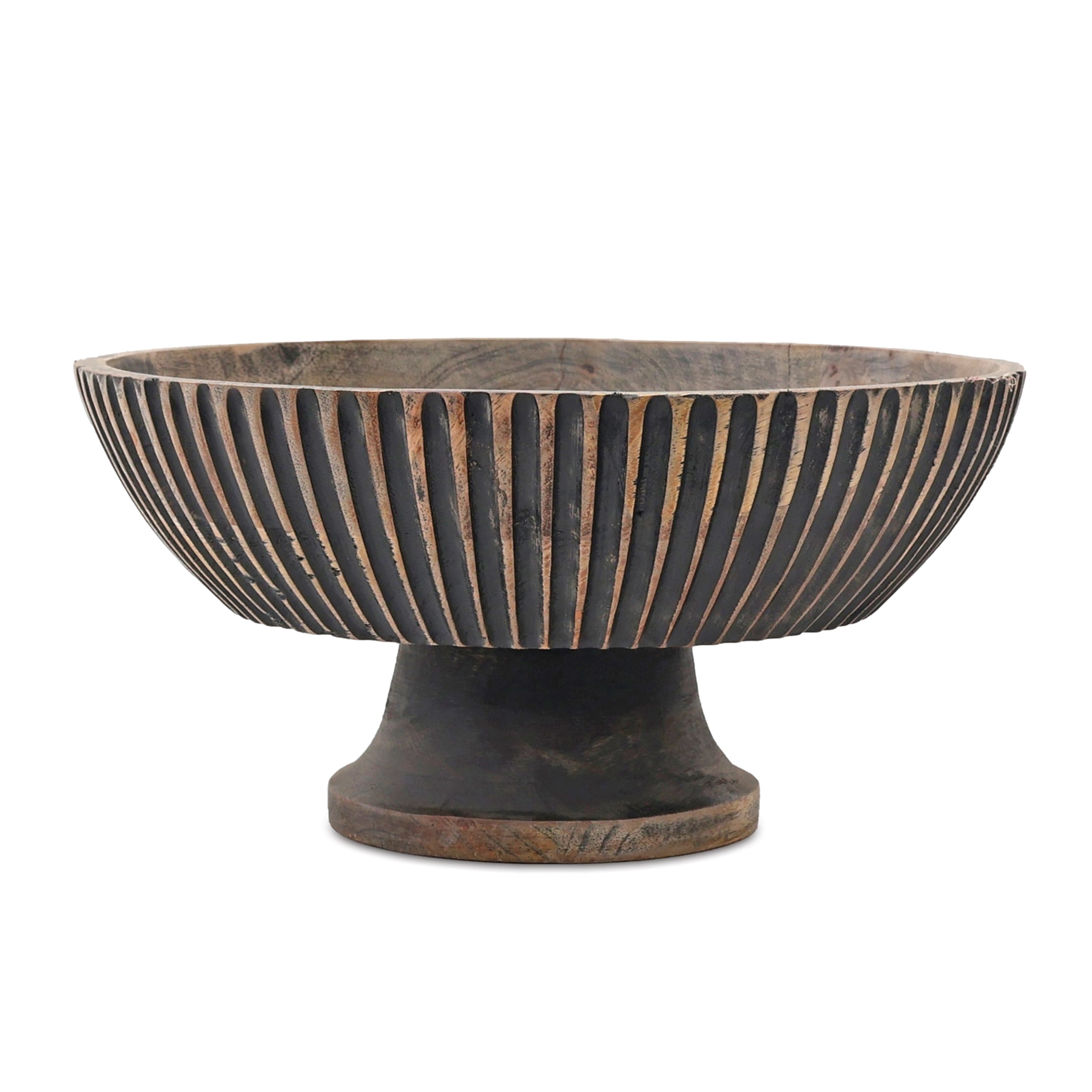 Pedestal Bowl 11"D x 5.5"H Wood