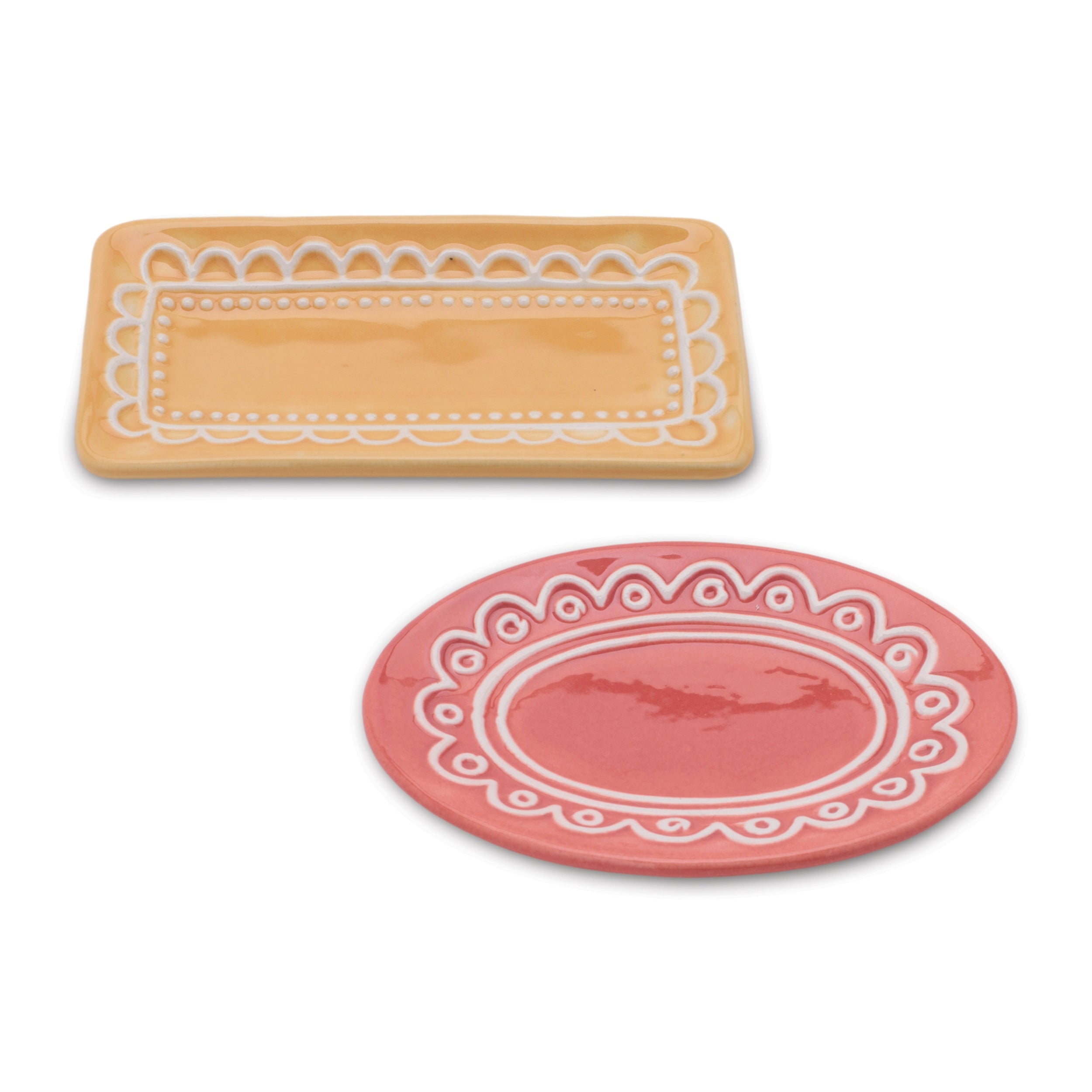 Trinket Dish (2 Asst) 6”L Ceramic