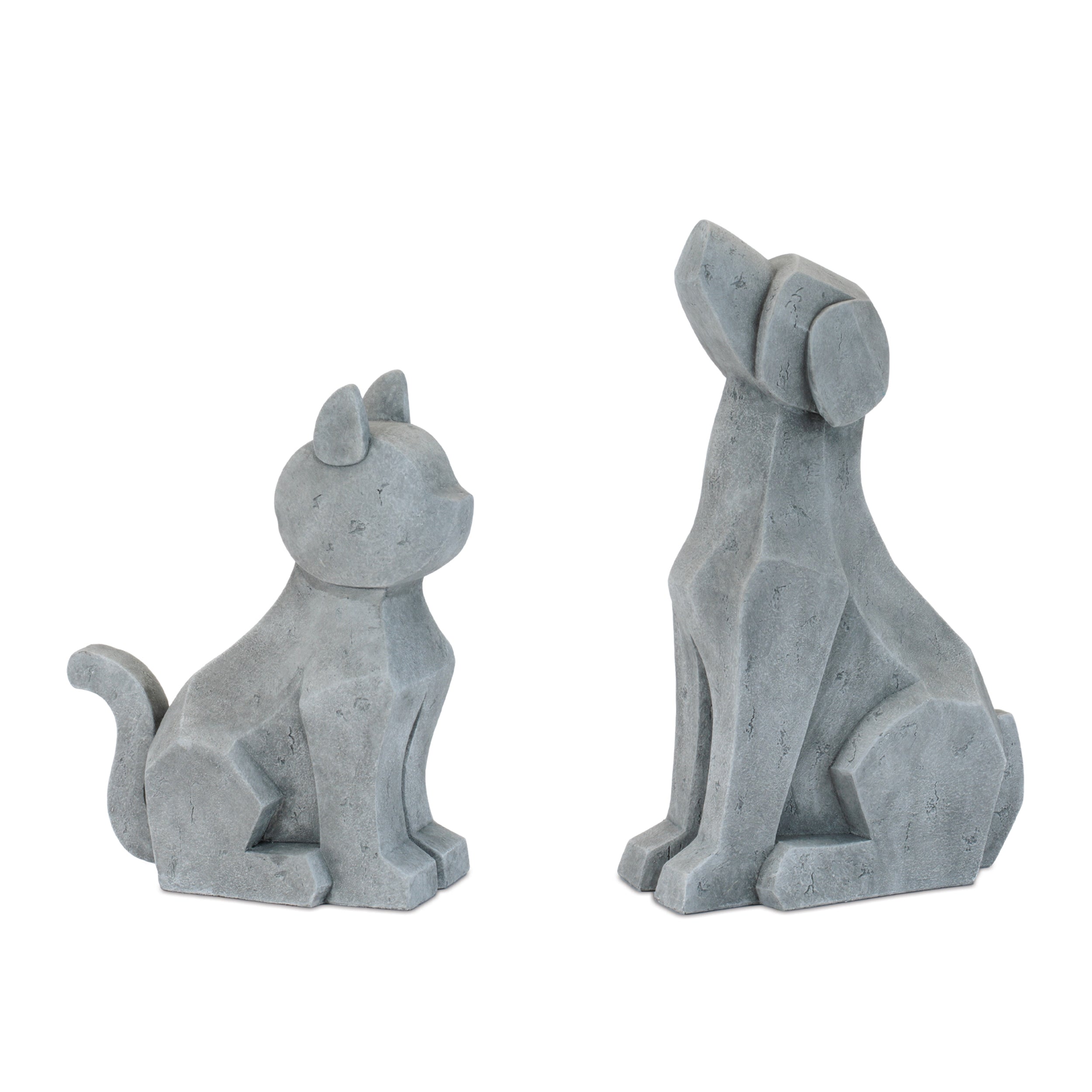 Dog and Cat (2 Asst) 10.75"H, 14"H Resin