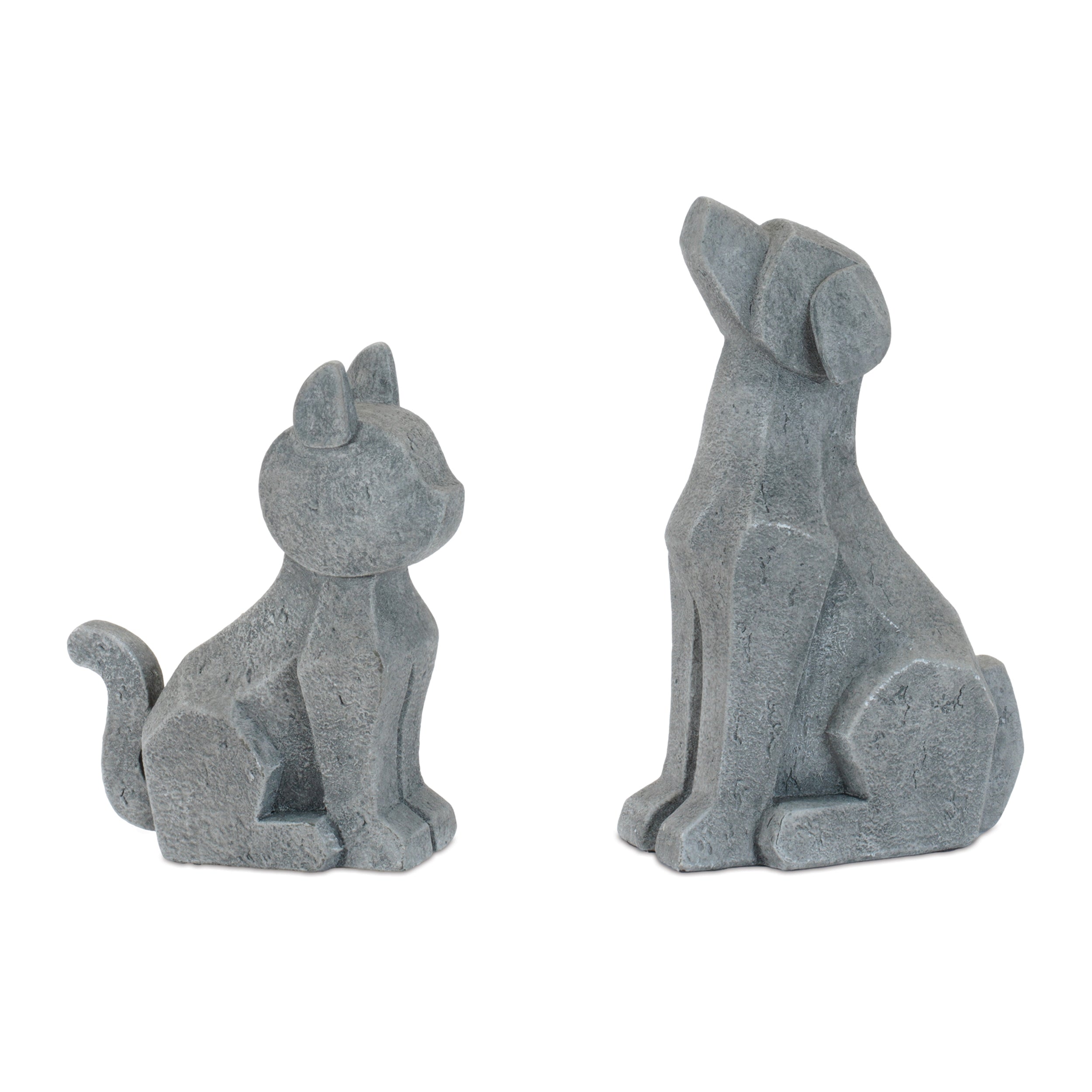 Dog and Cat (2 Asst) 5.5"H, 7"H Resin