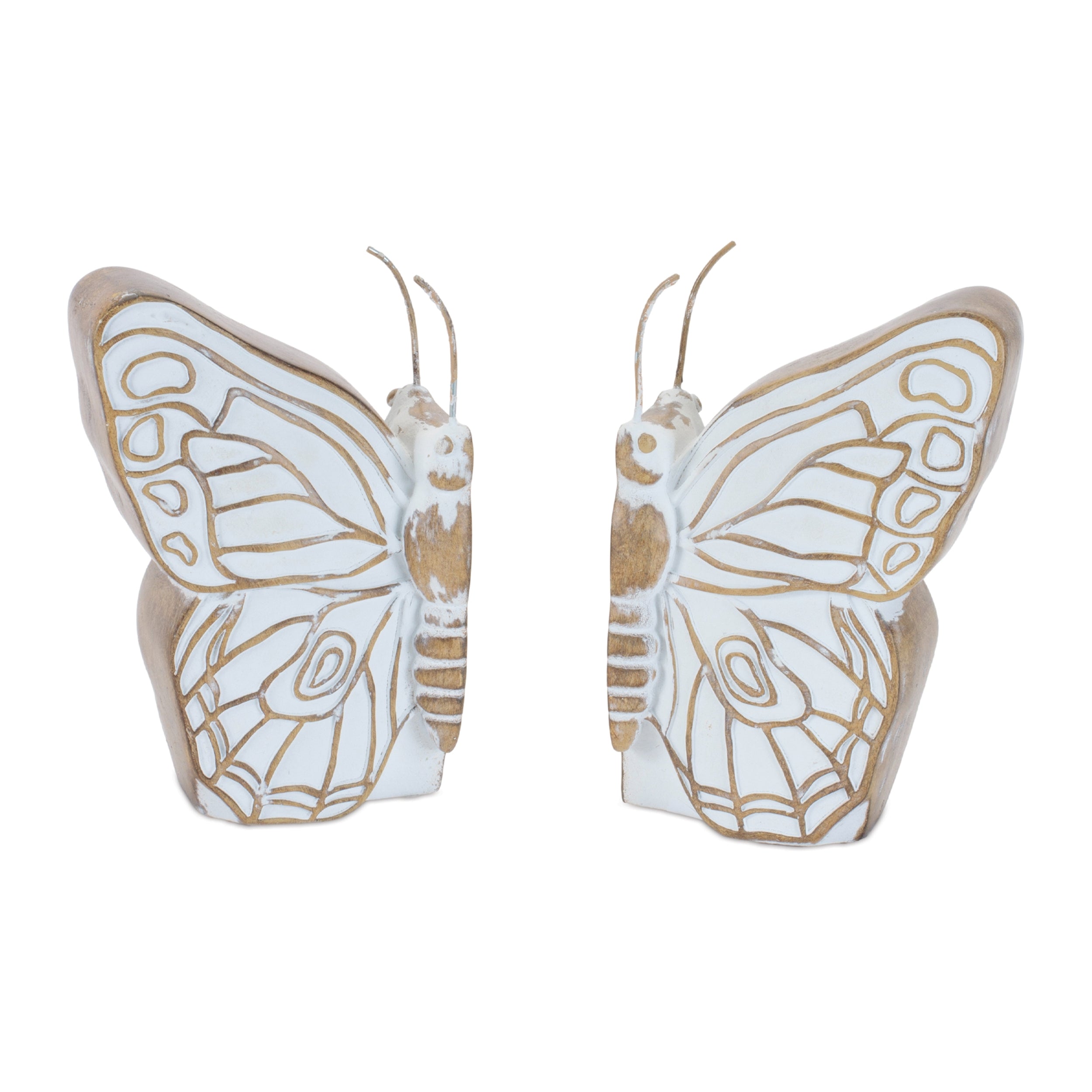 Butterfly Bookend (Set of 2) 3.5"L x 5.25"H Resin