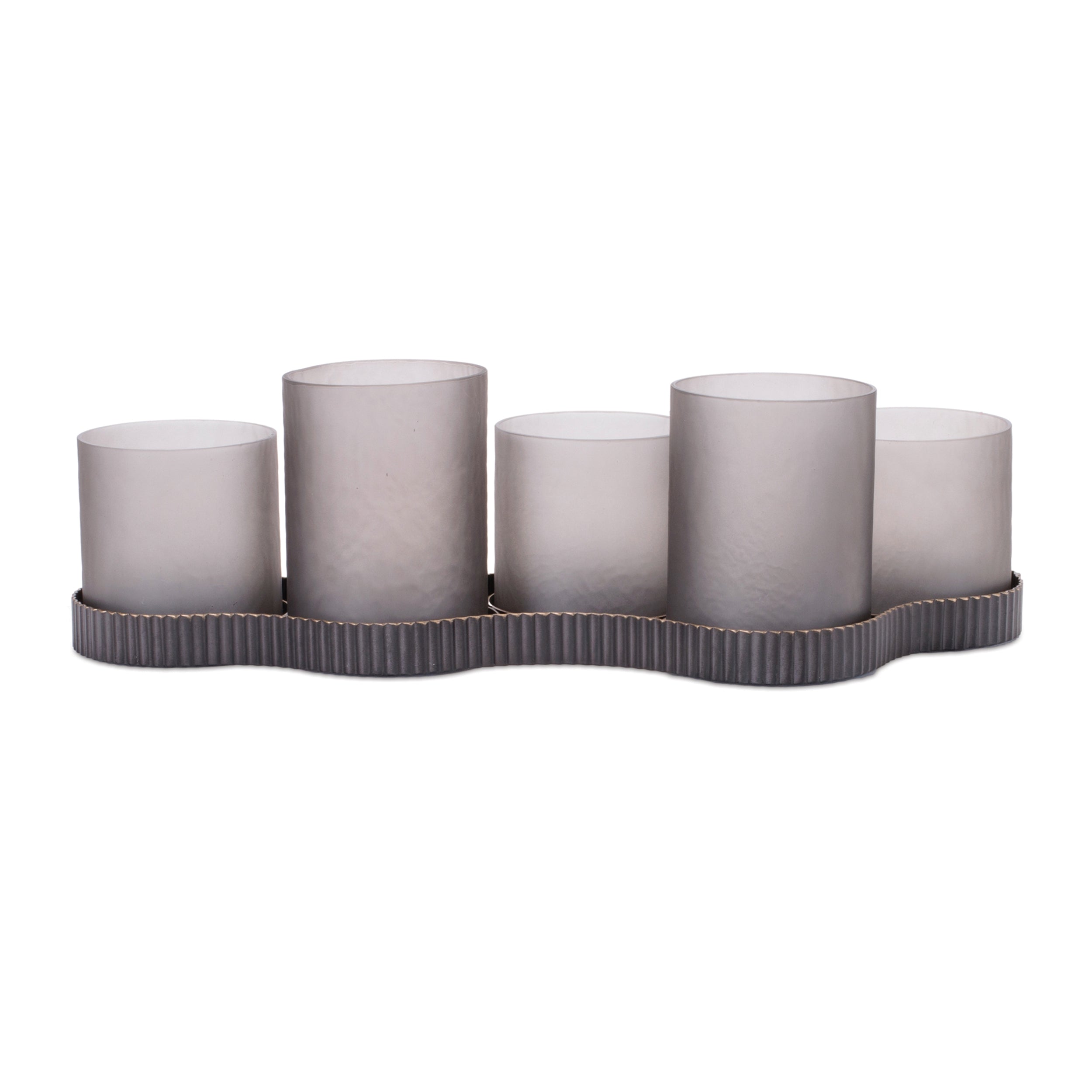 Candle Garden 16"L x 4.75"H Glass/Iron