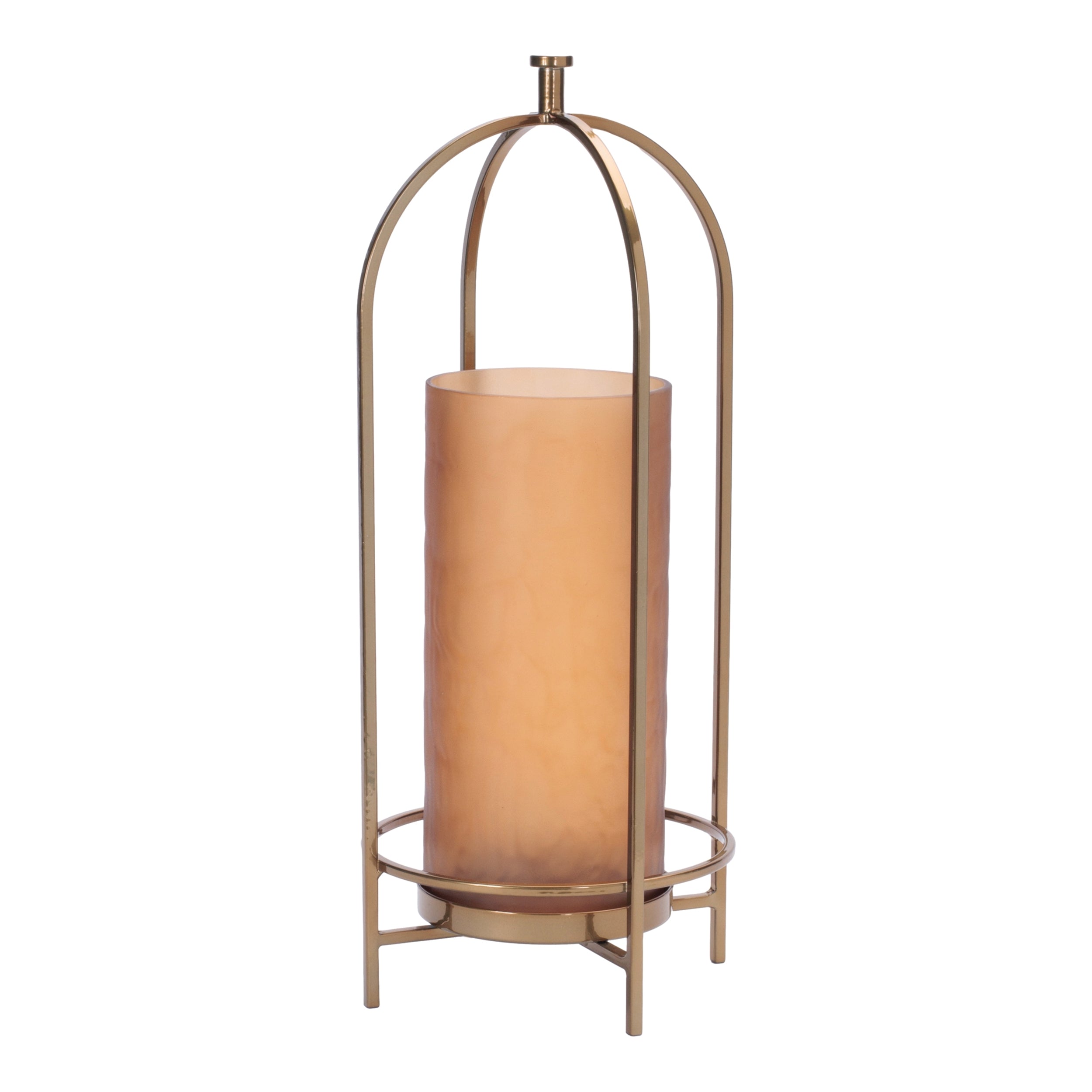 Candle Holder 17”H Iron/Glass
