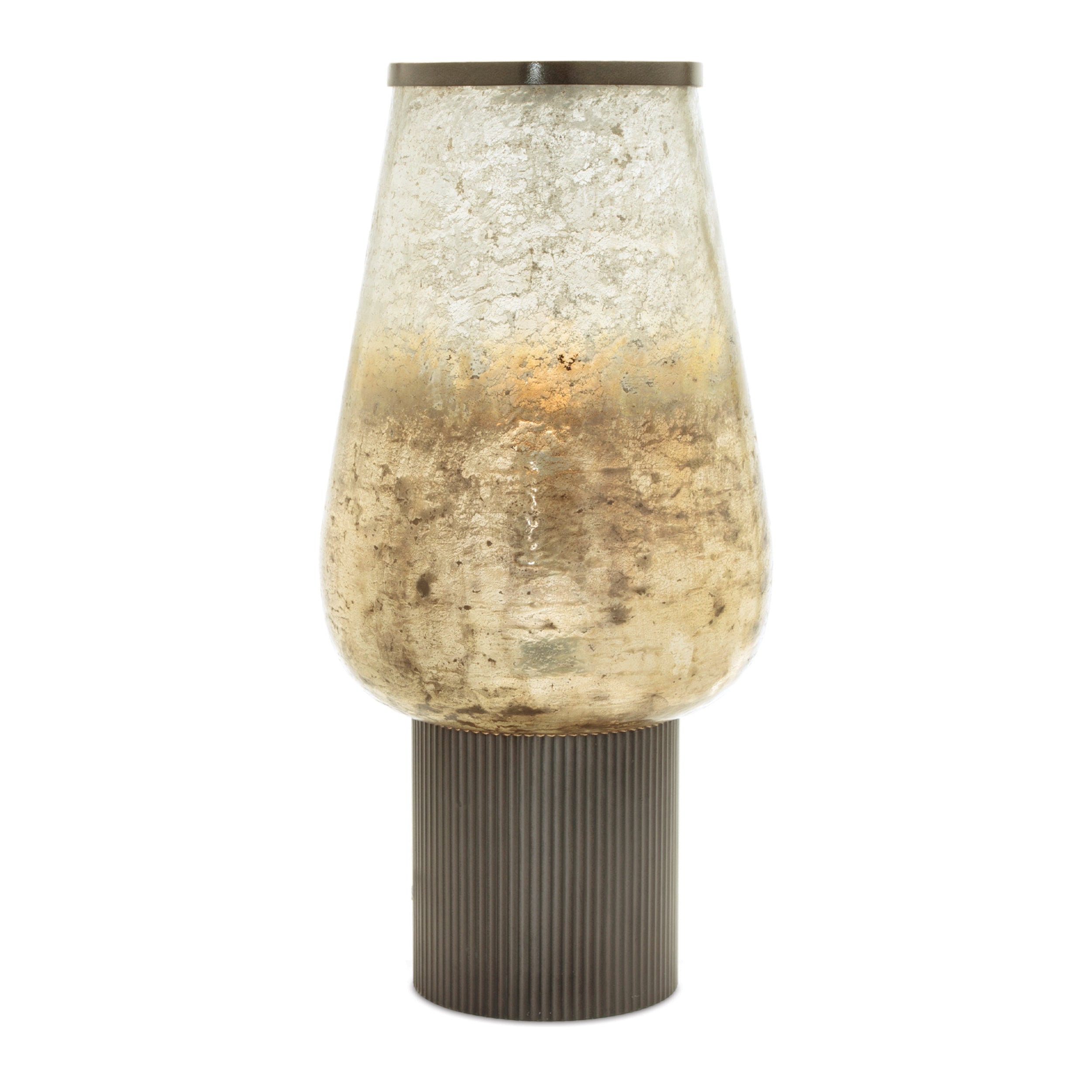 Table Lamp 20”H Glass/Metal