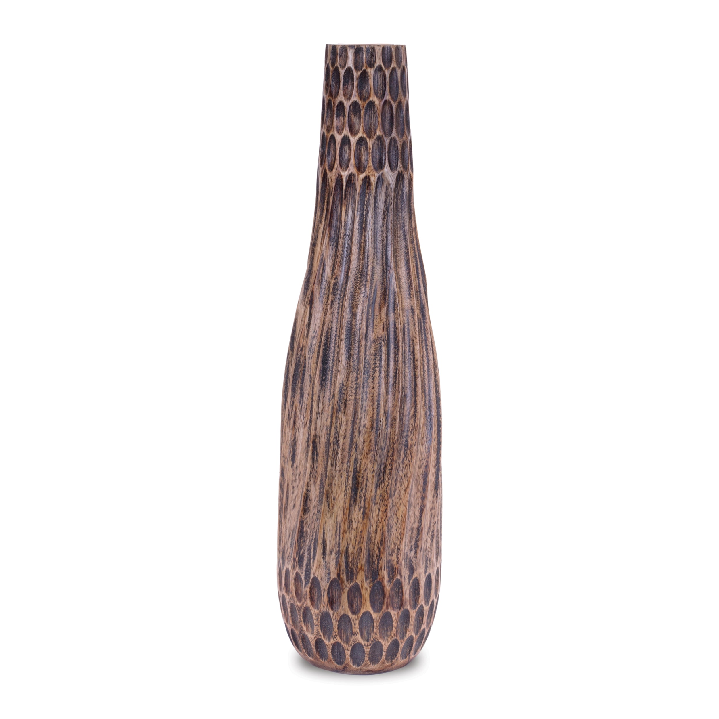 Vase 21.5”H Wood