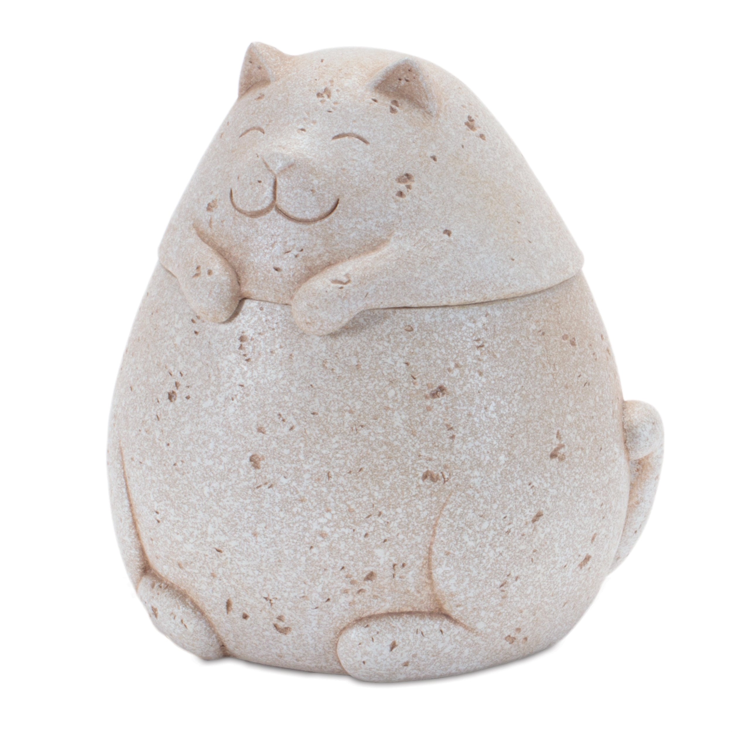 Cat Box 4"D x 4.75"H Resin