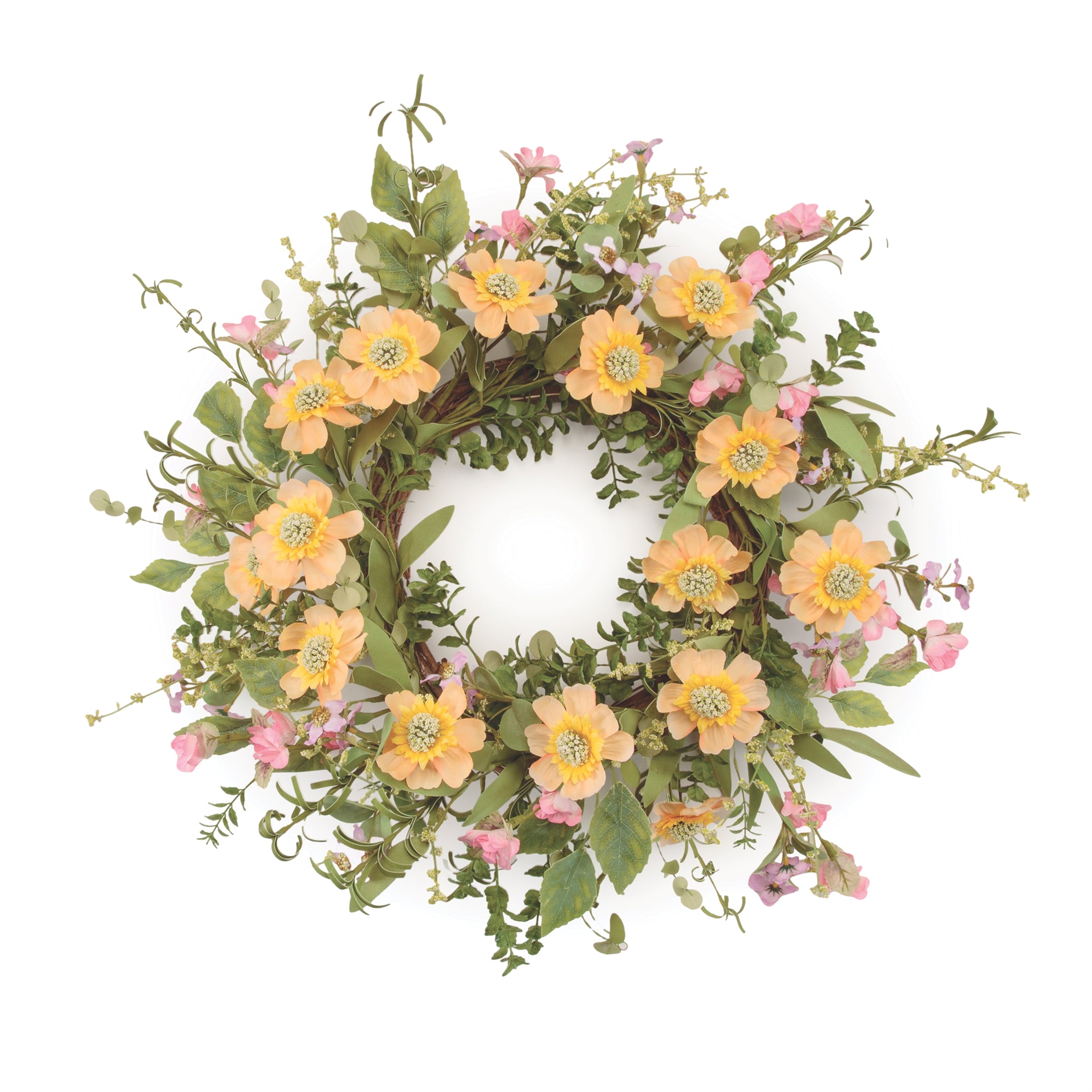 Mixed Scabiosa Wreath 22”D EVA/Polyester