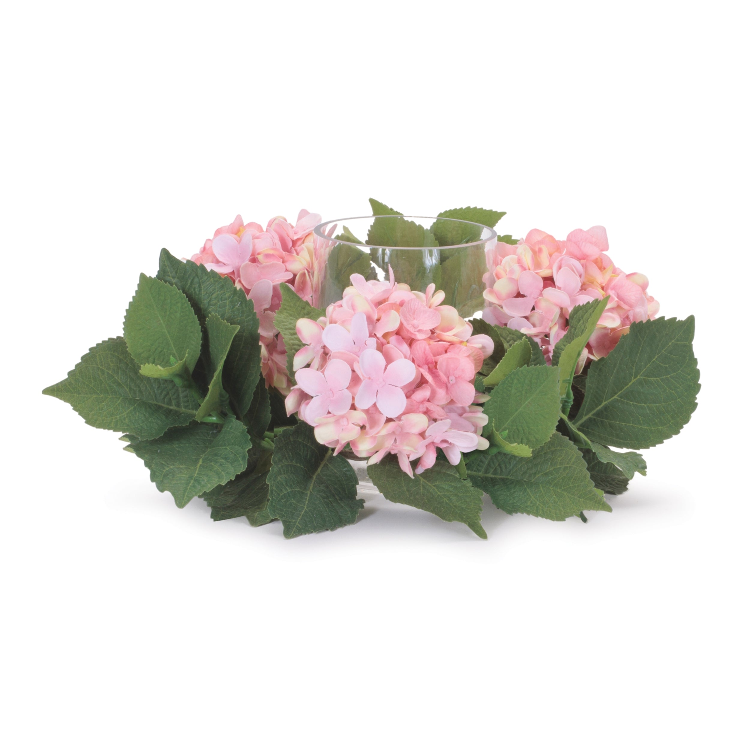 Hydrangea Candle Holder 12"D x 7"H Polyester/Glass