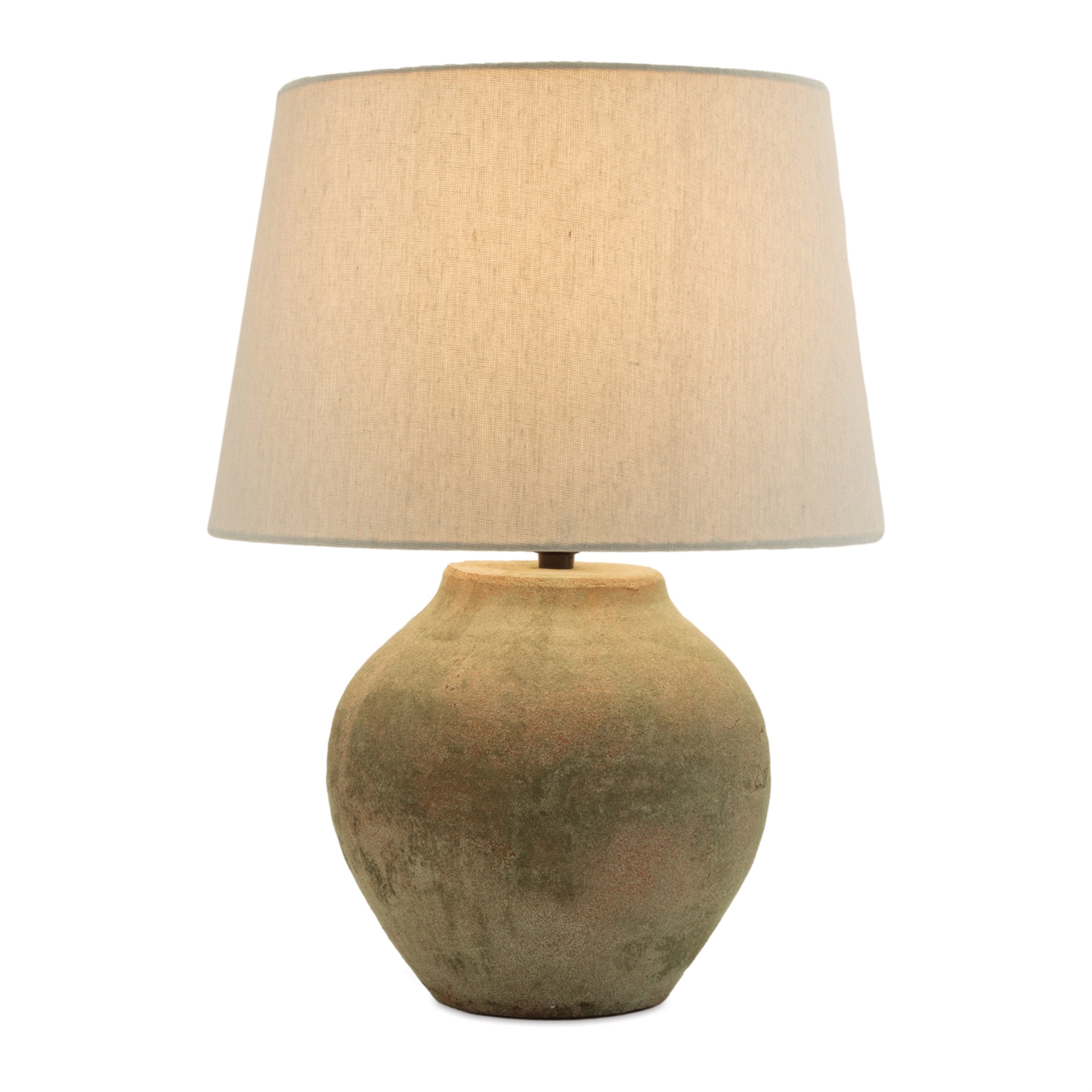 Table Lamp 20”H Terra Cotta/Linen