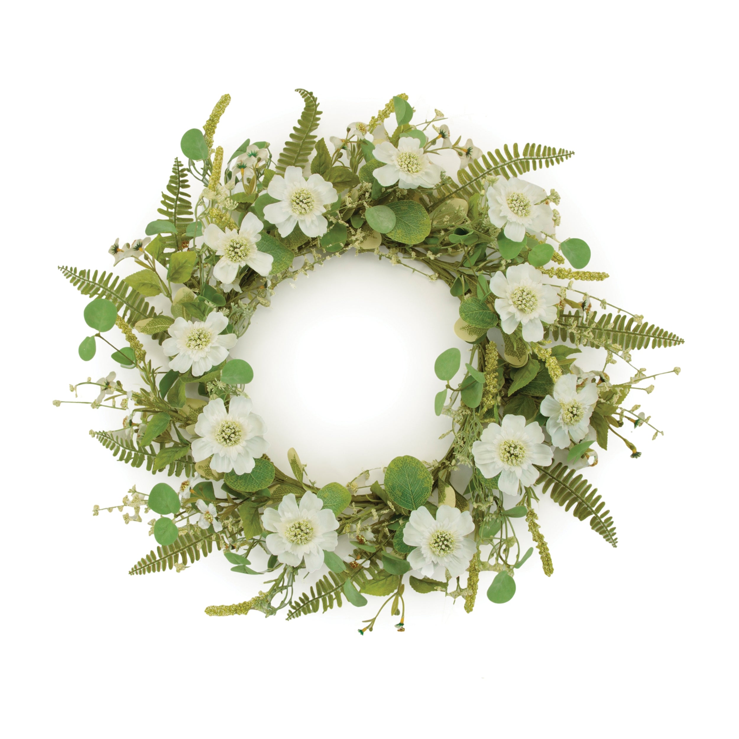 Scabiosa Wreath 22”D Polyester