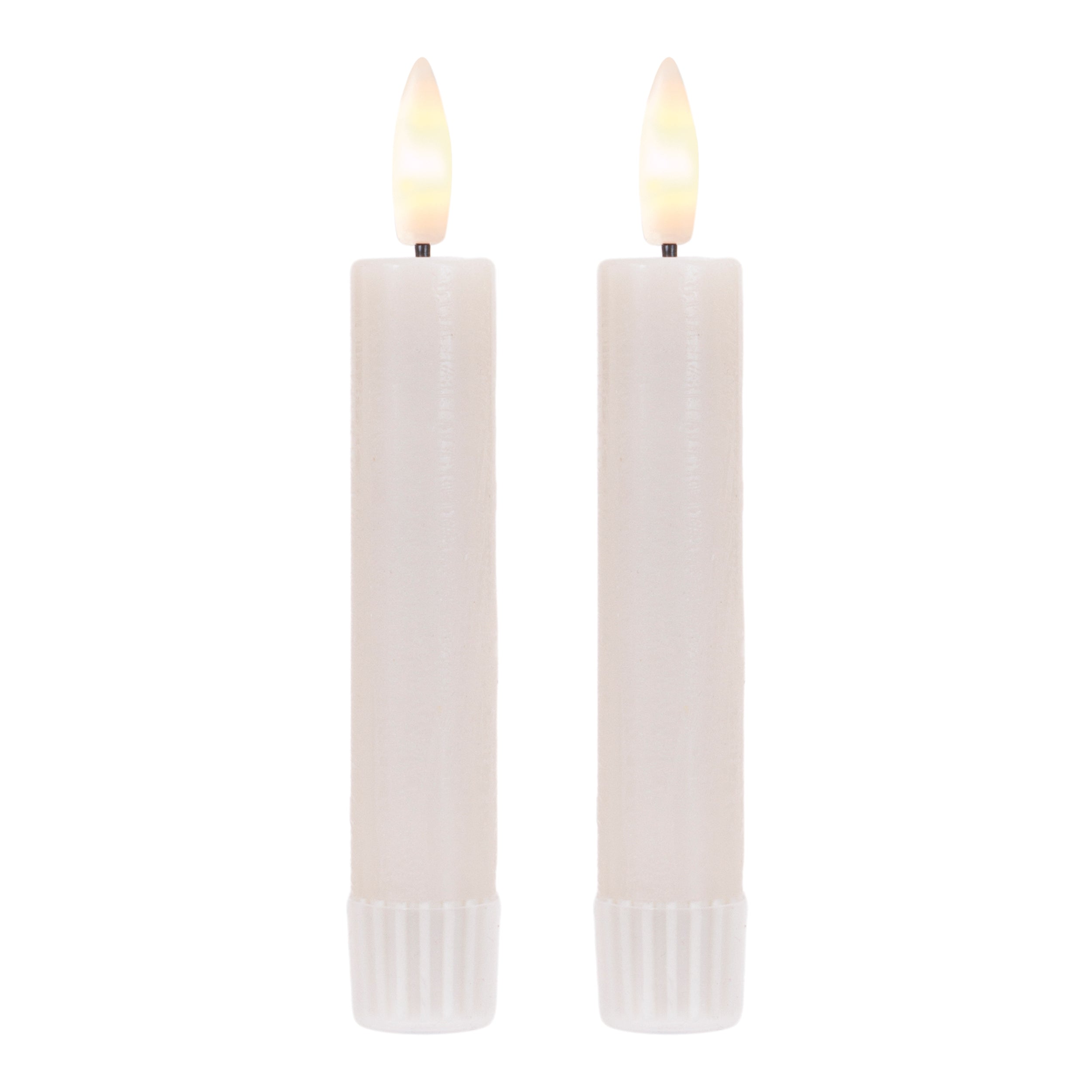 Taper Candle (Set of 2) CR 5”H Wax/ 1 AAA Battery Not Included