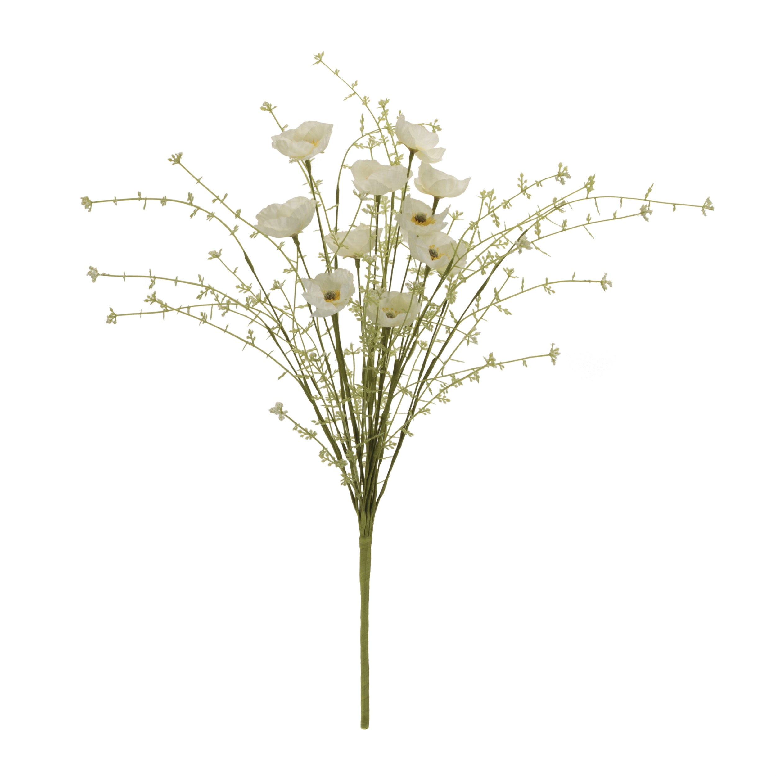 Mixed Poppy Bush 23.5”H Polyester/