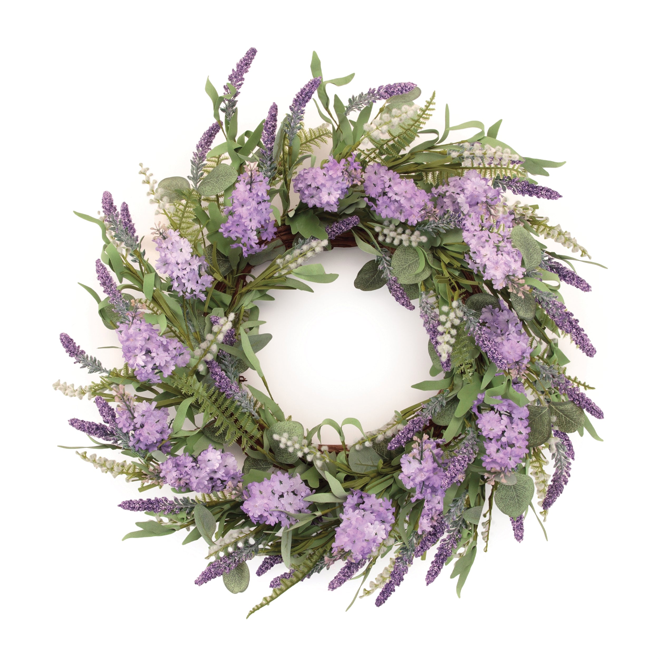 Mixed Lavender Wreath 22”D Polyester
