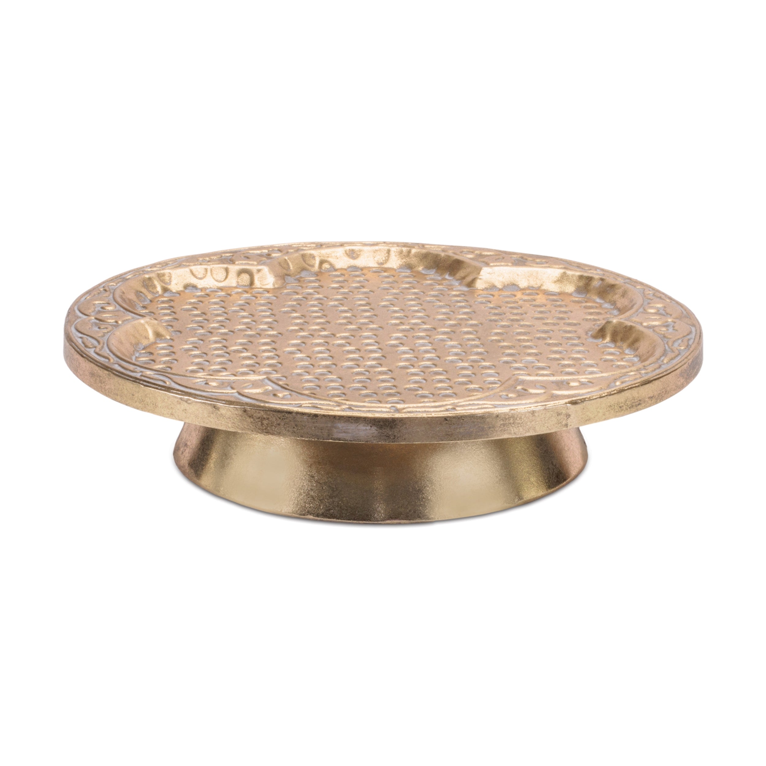 Pedestal Tray 13.5"D x 3.25"H Metal