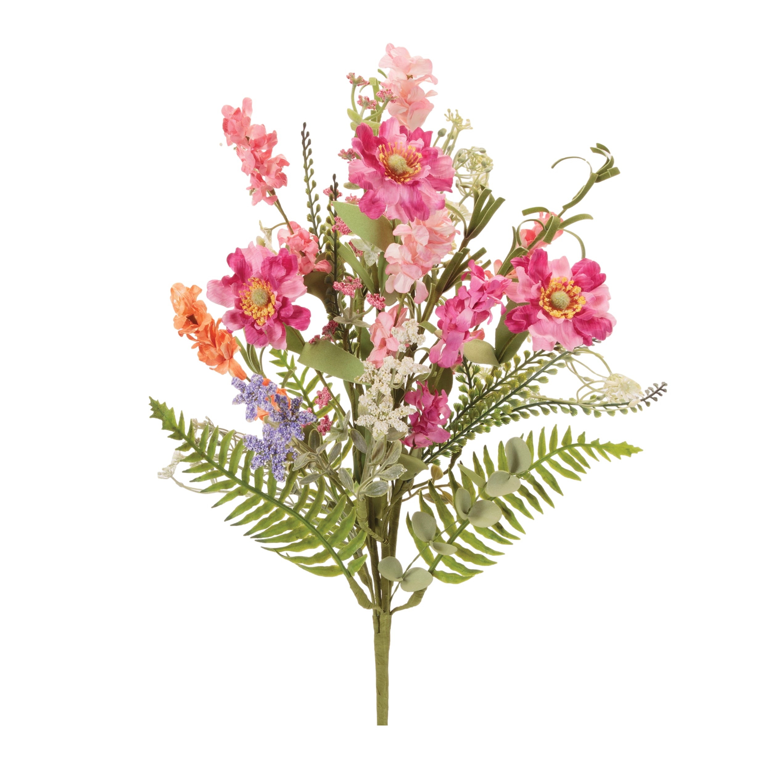 Mixed Floral Bush 21”H Polyester