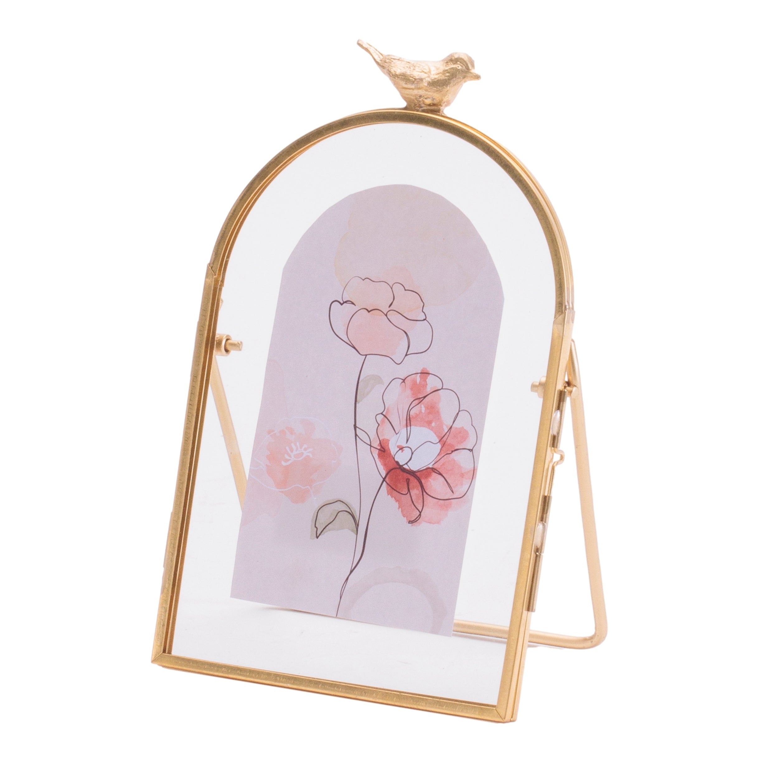Frame w/Art 4"L x 6"H Copper/Iron/Glass