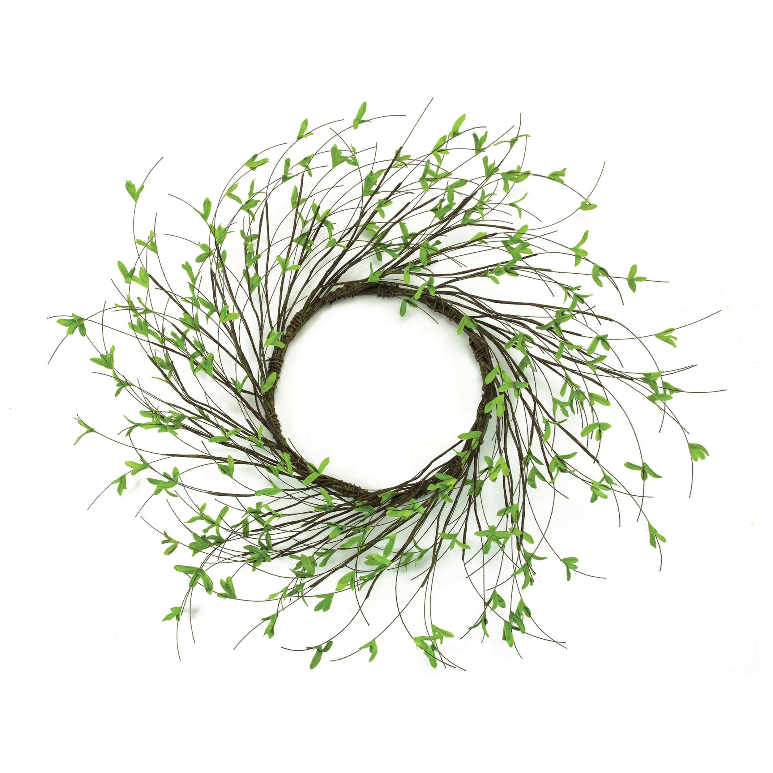 Mini Leaf Wreath 22”D /Twig
