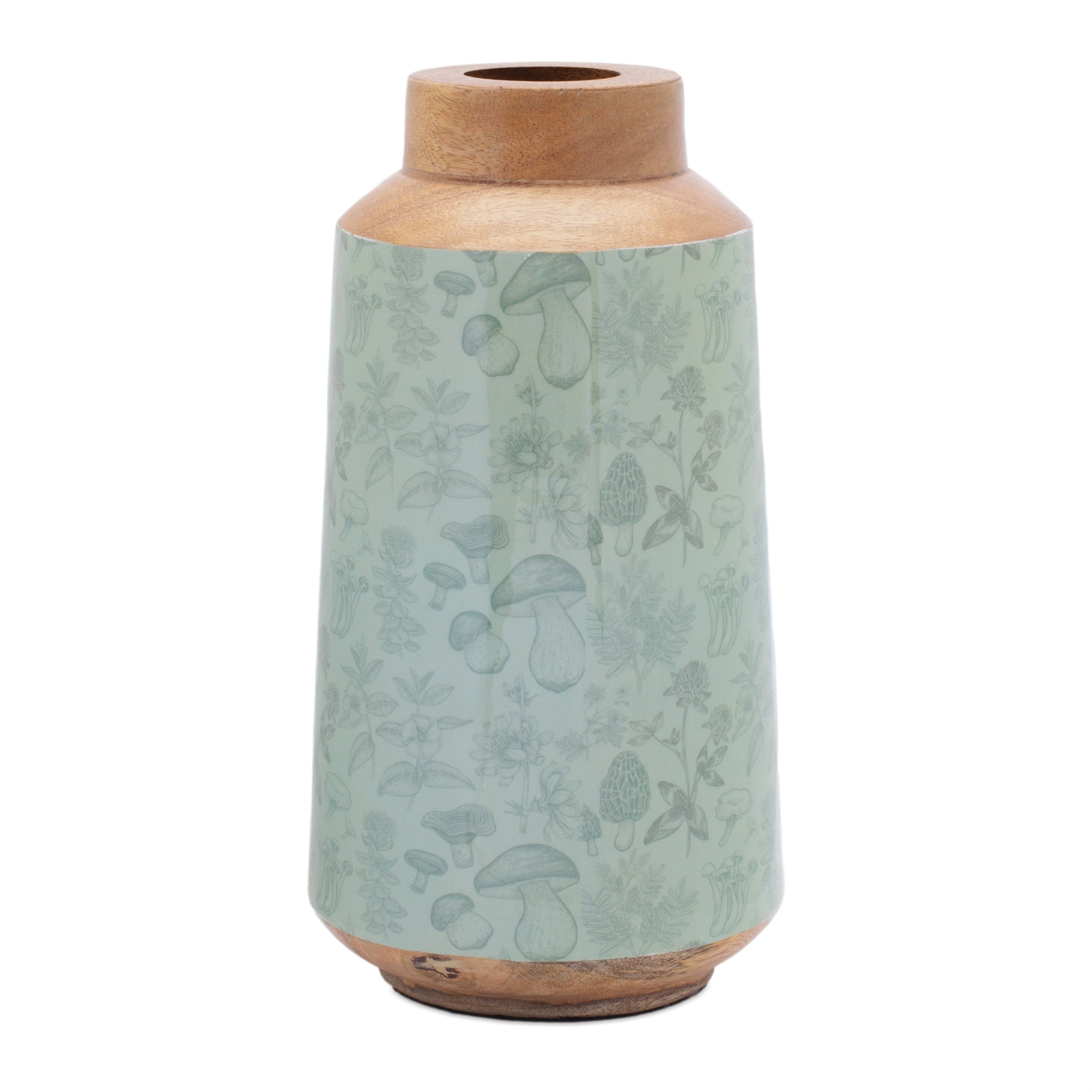 Vase 6"D x 11.5"H Wood/Paper