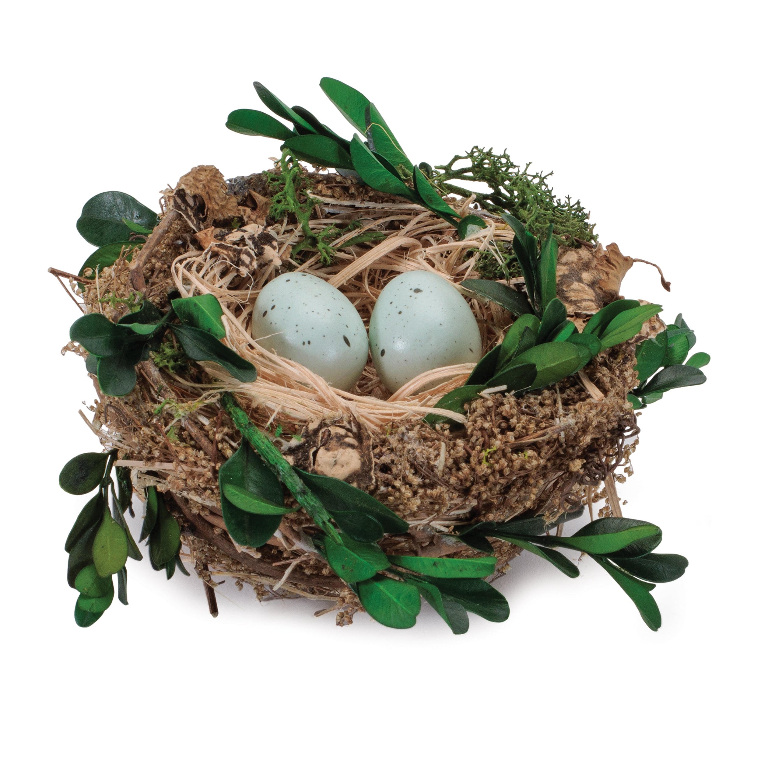 Nest w/Eggs 5"D x 3"H Twig/Grass/Foam