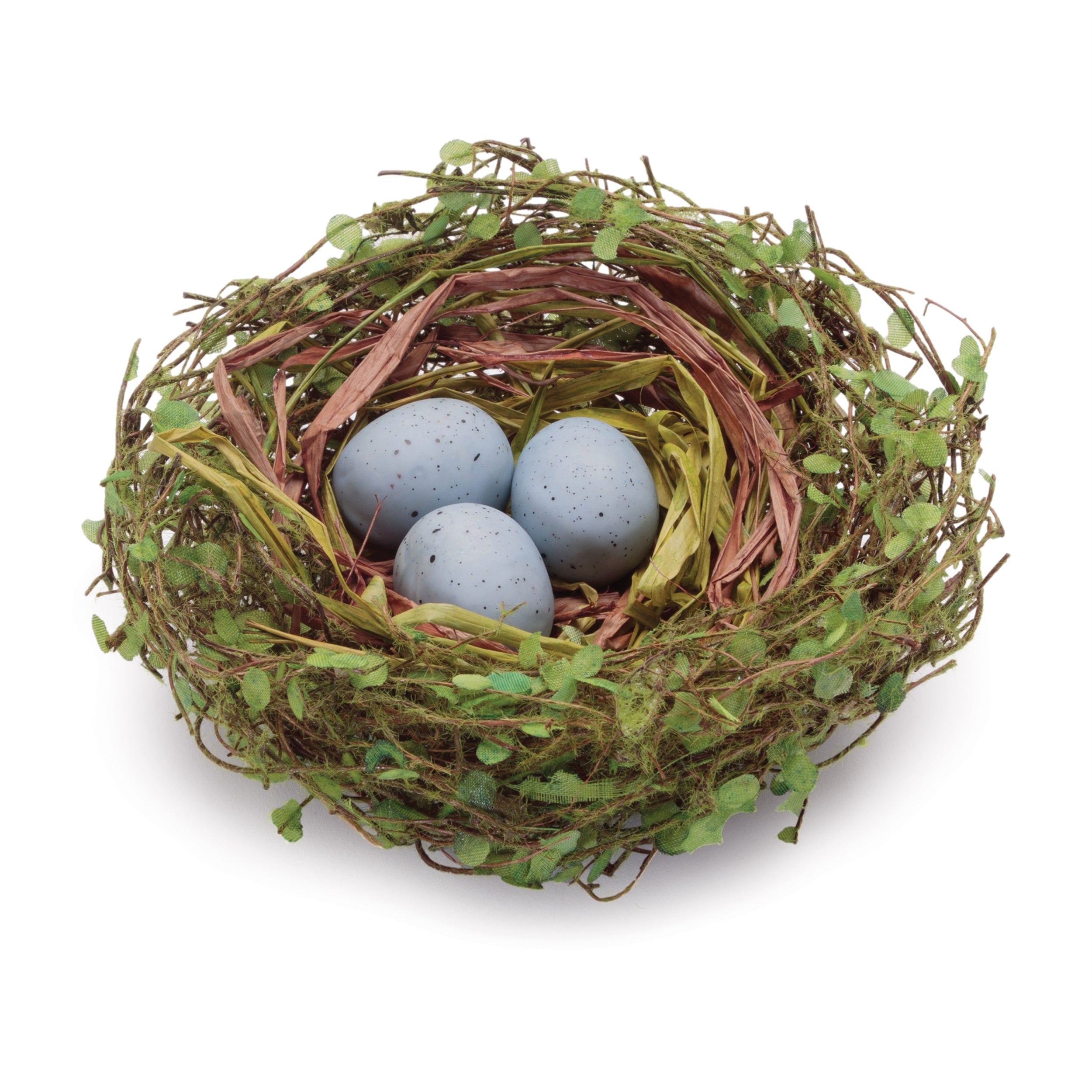 Nest w/Eggs 5"D x 3"H Twig/