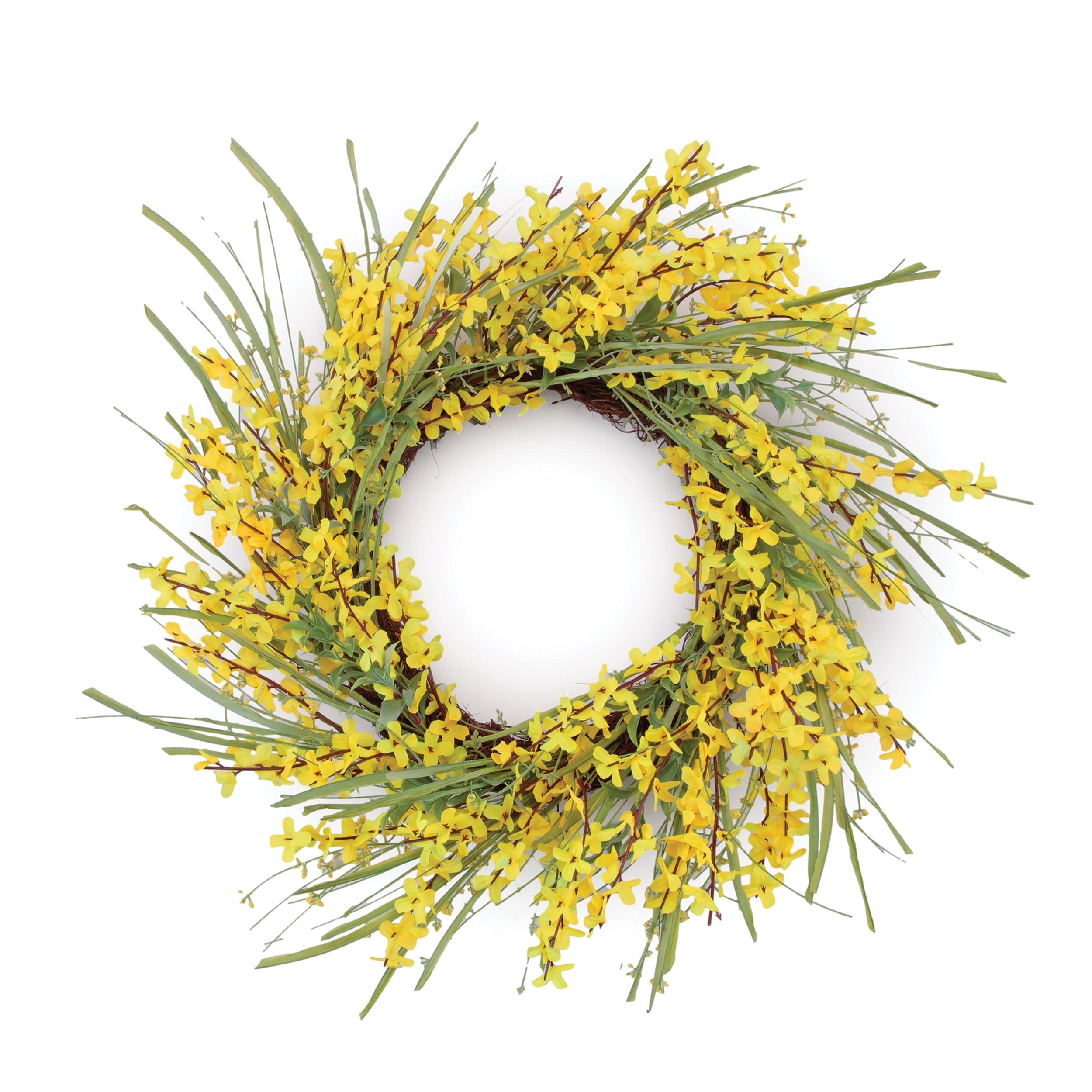 Forsythia Wreath 26”D Polyester