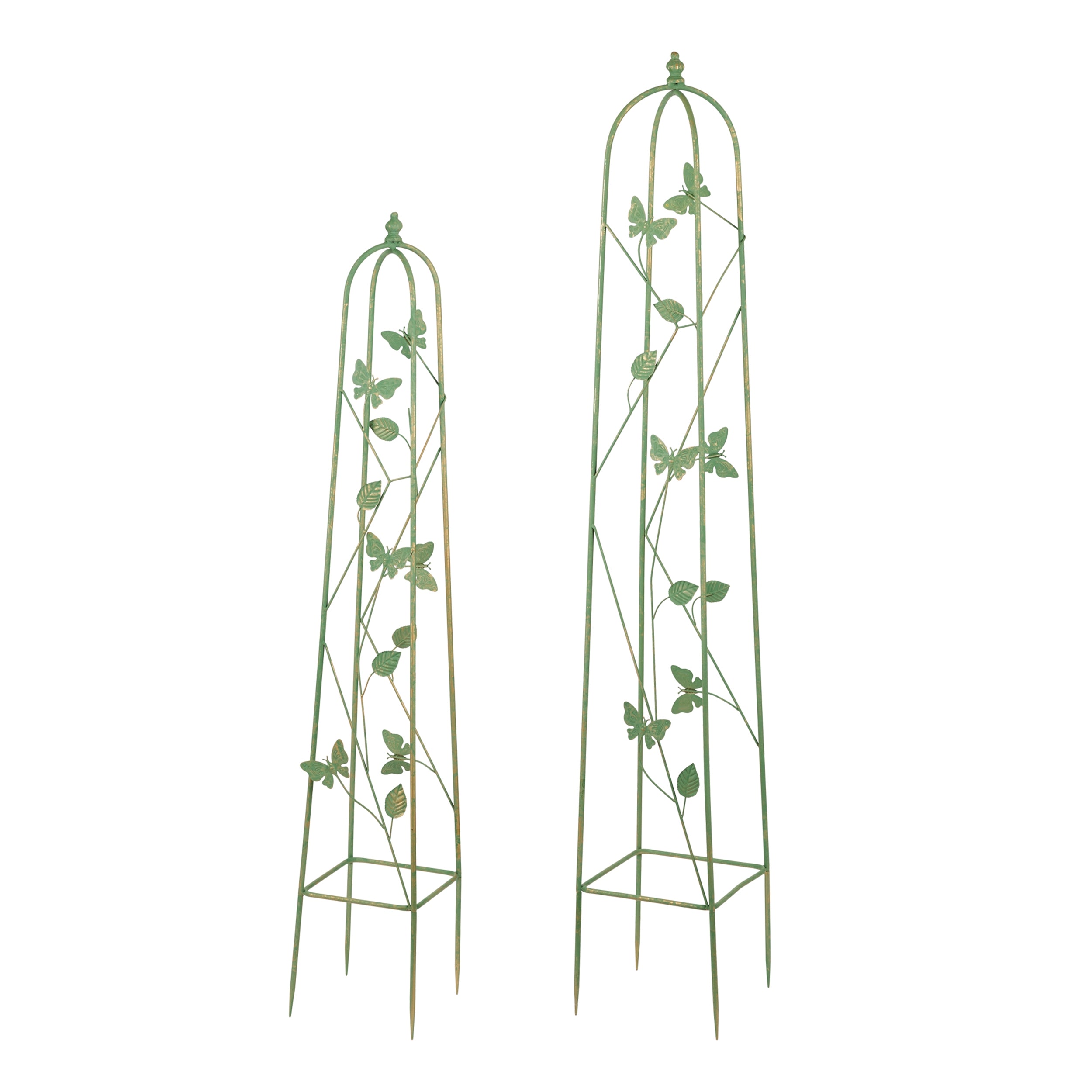 Trellis w/Butterfly (Set of 2) 47"H, 54.5"H Metal