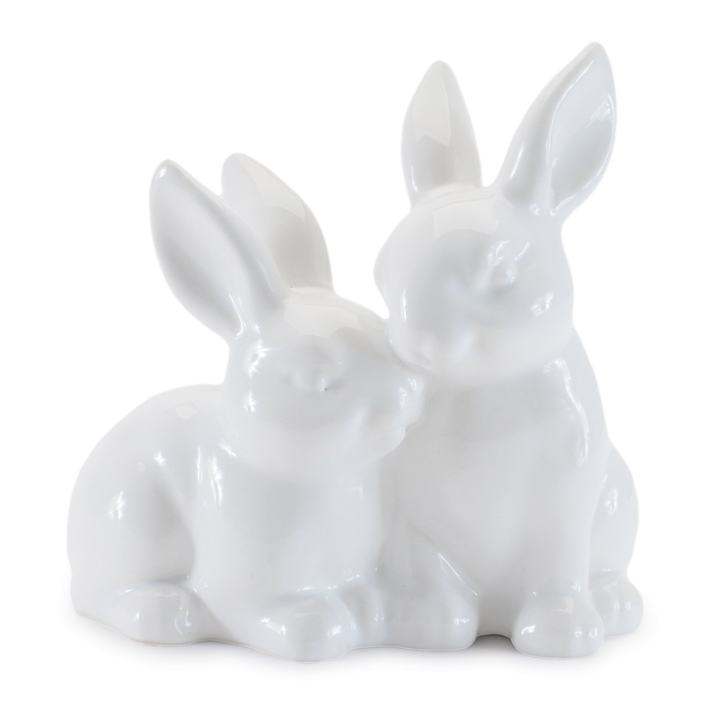 Double Bunny 4”H Ceramic